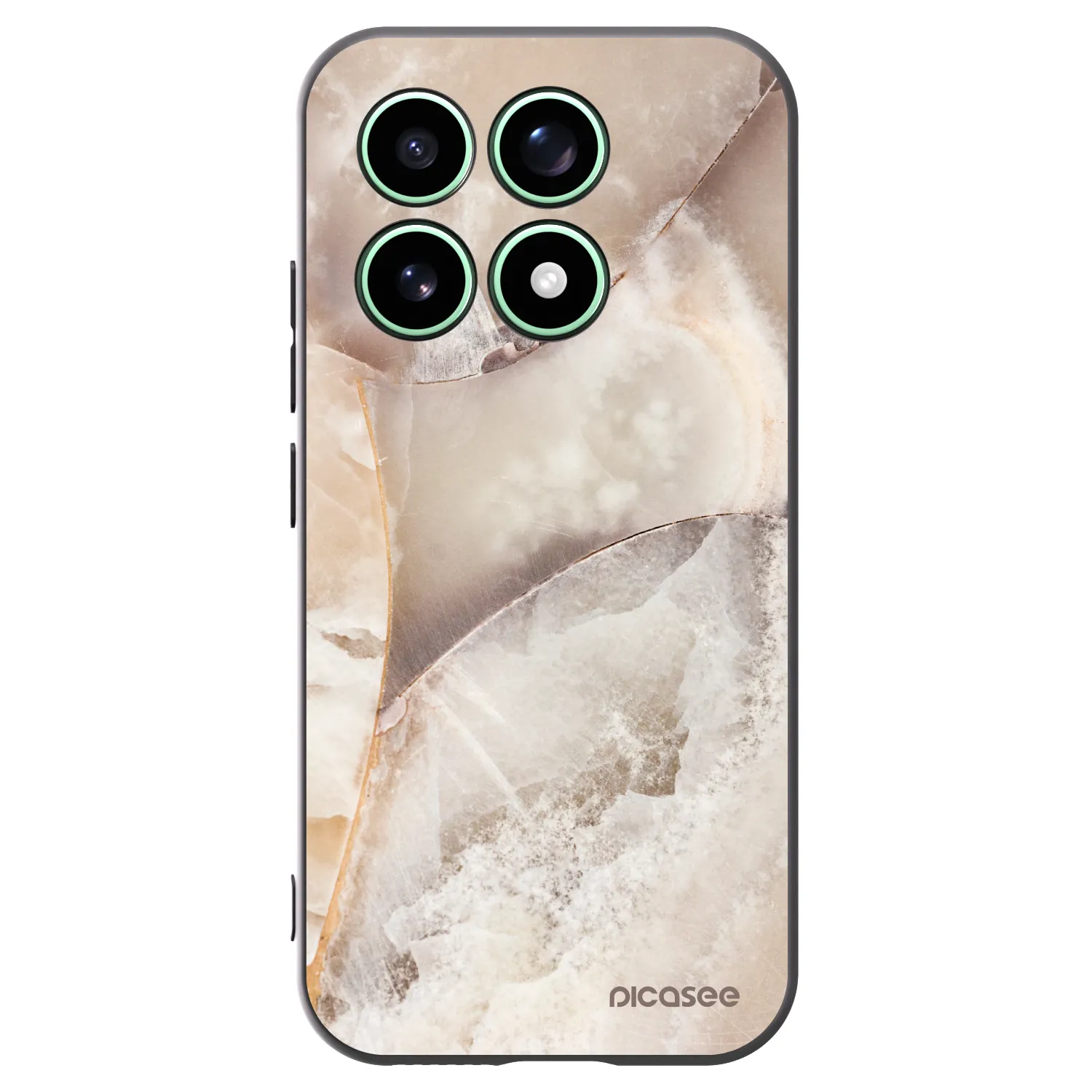 Picasee silikónový čierny obal pre Xiaomi 17 - Cream marble