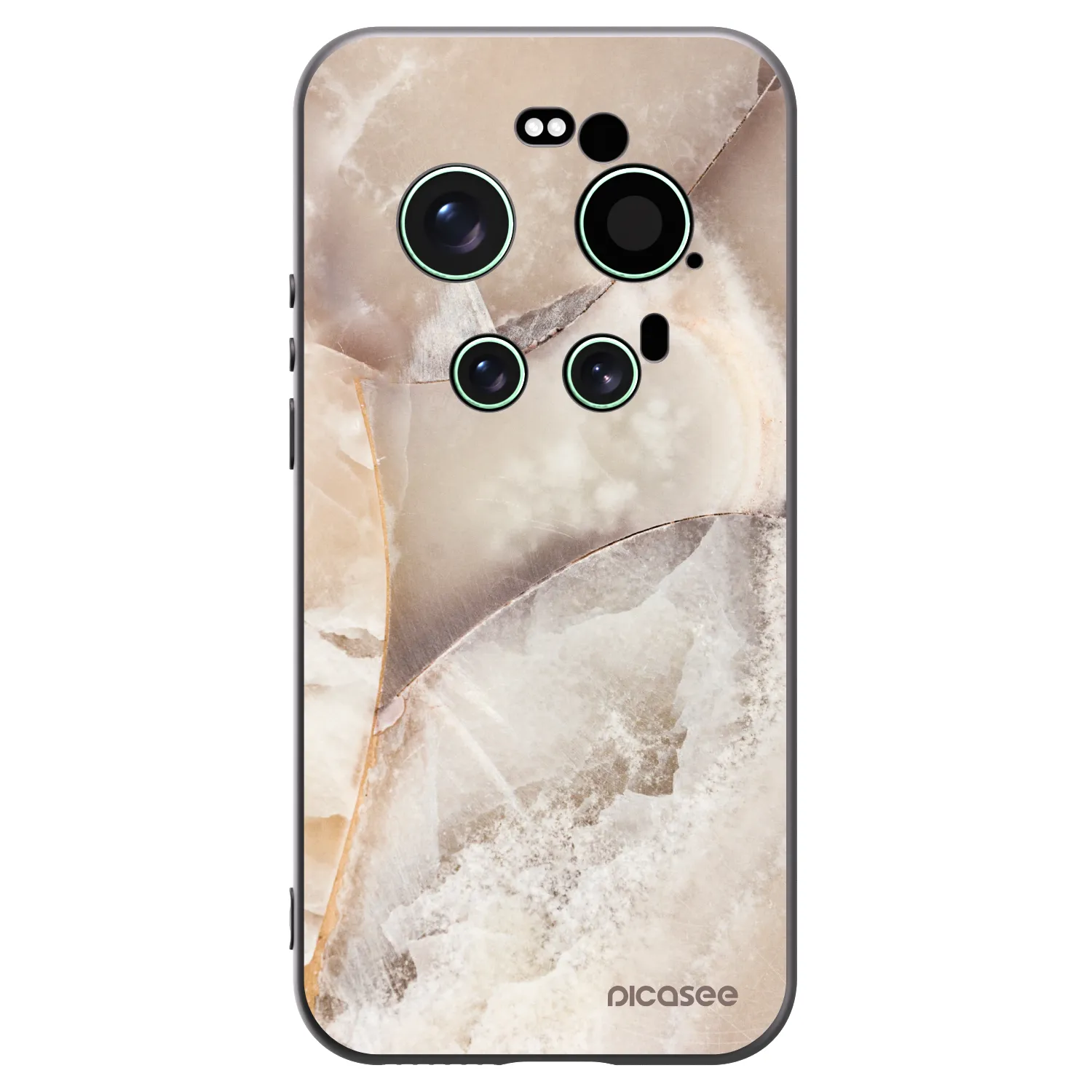 Picasee silikónový čierny obal pre Xiaomi 17 Ultra - Cream marble