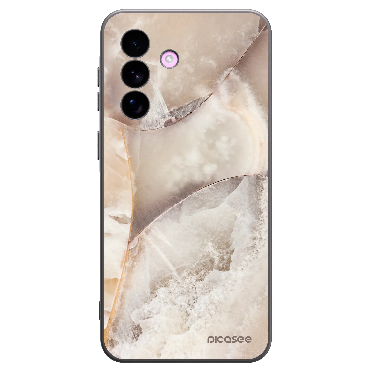 Picasee silikónový čierny obal pre Samsung Galaxy A57 5G - Cream marble