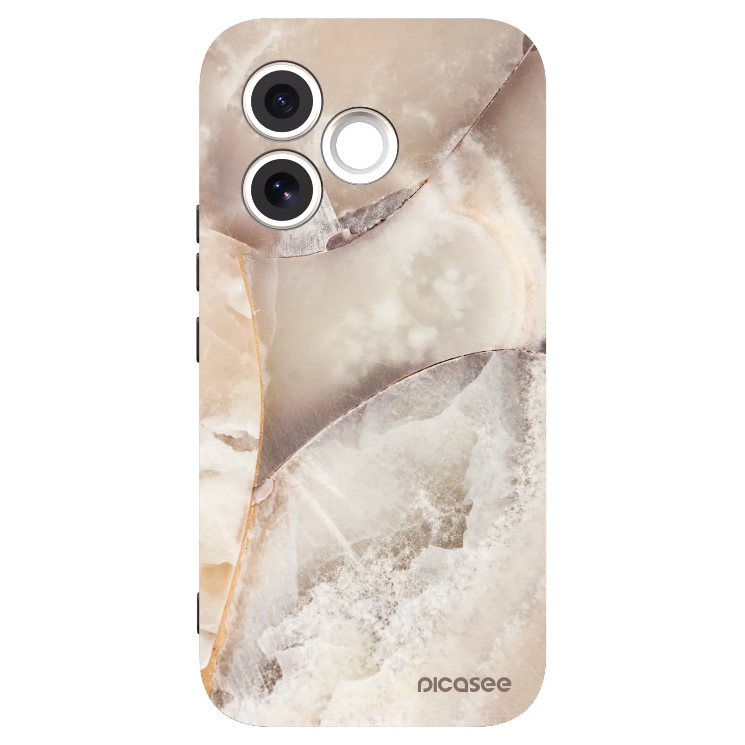 Picasee silikónový čierny obal pre Honor 600 Lite - Cream marble