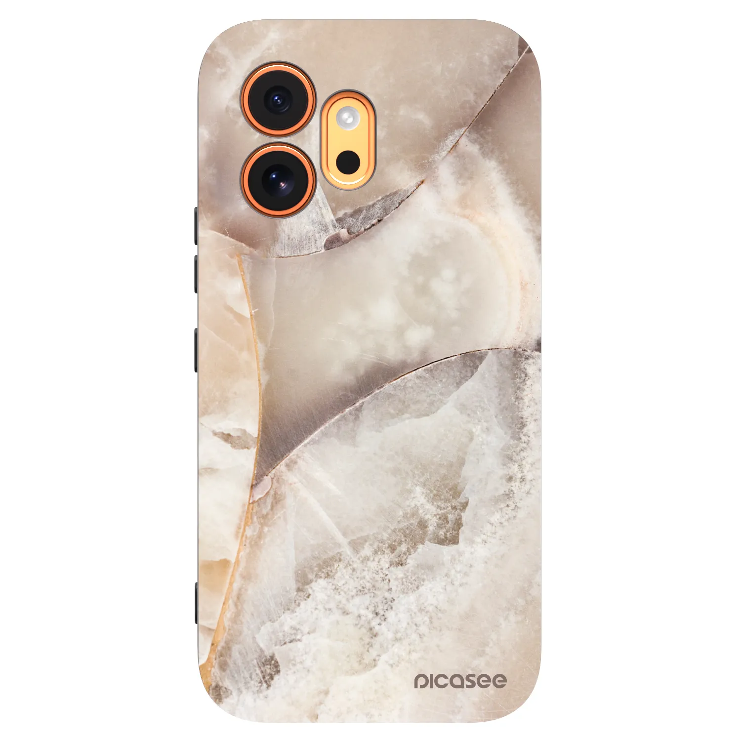 Picasee silikónový čierny obal pre Honor 600 - Cream marble