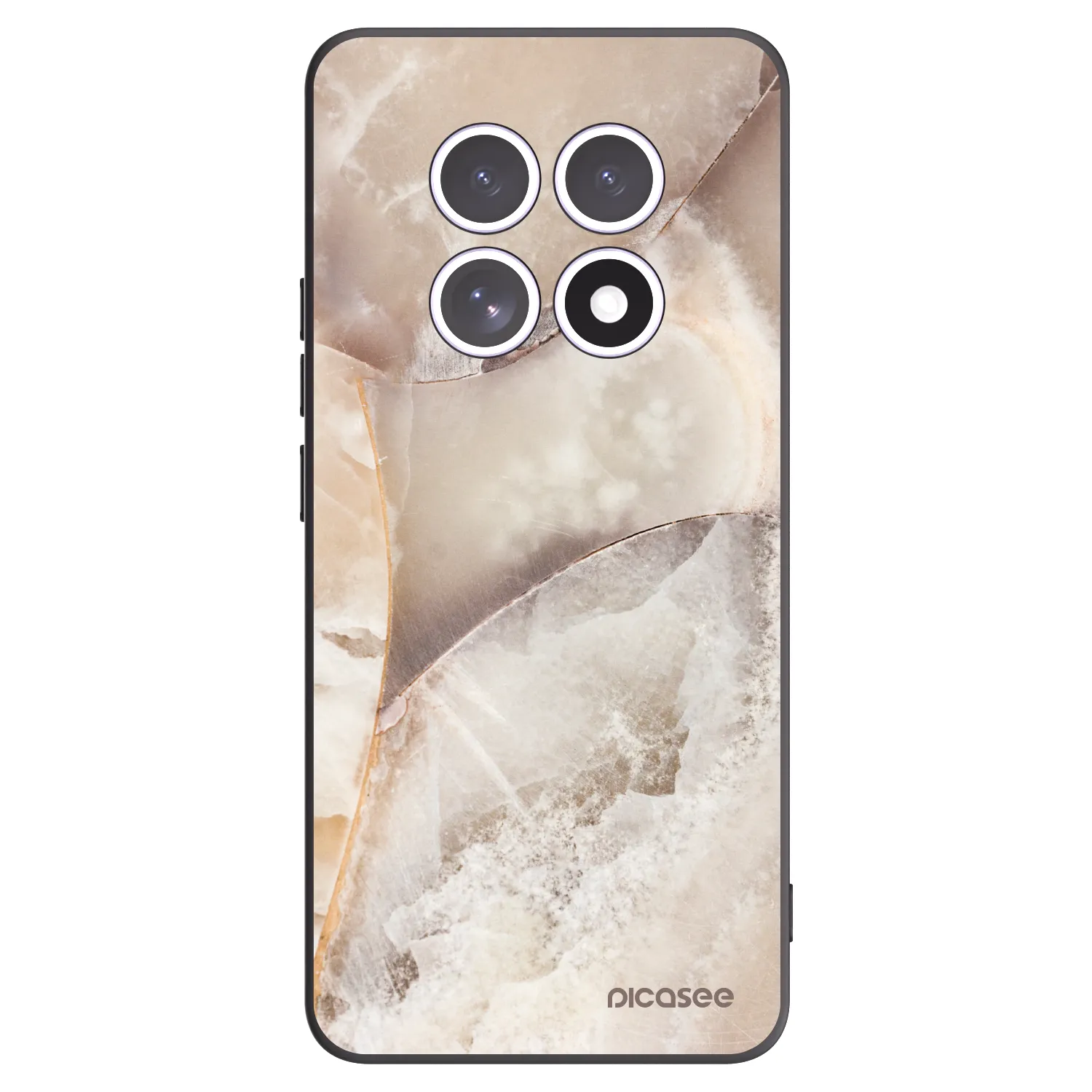 Picasee silikónový čierny obal pre Xiaomi Redmi Note 15 5G - Cream marble