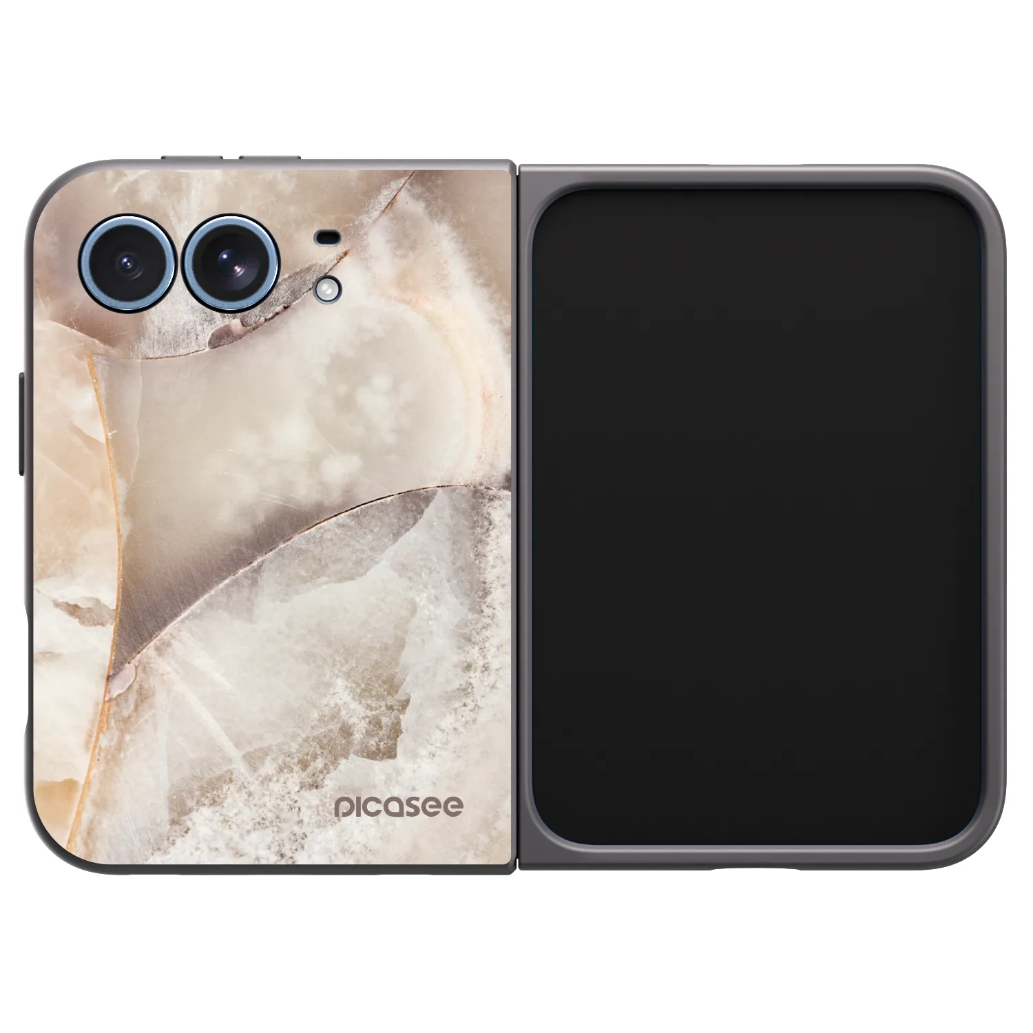 Picasee silikónový čierny obal pre Apple iPhone Ultra - Cream marble