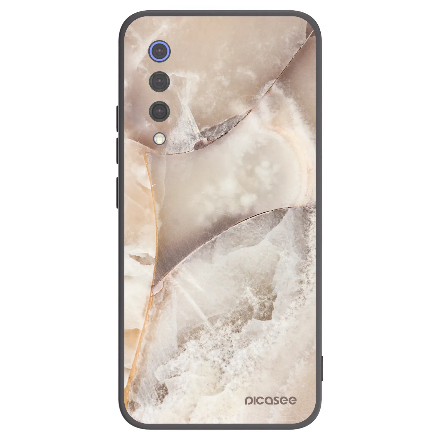 Picasee silikónový čierny obal pre Xiaomi Mi 9 SE - Cream marble