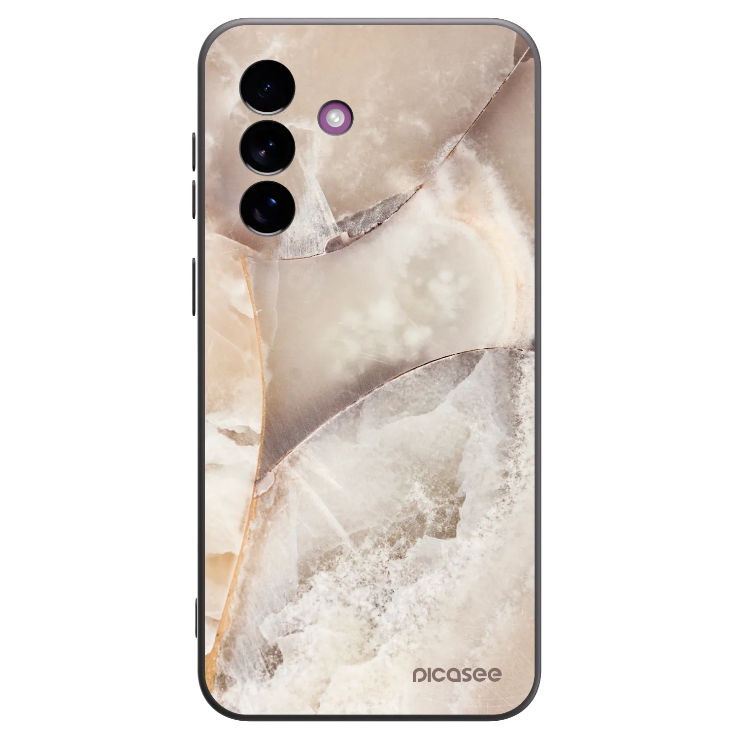 Picasee silikónový čierny obal pre Samsung Galaxy A37 - Cream marble