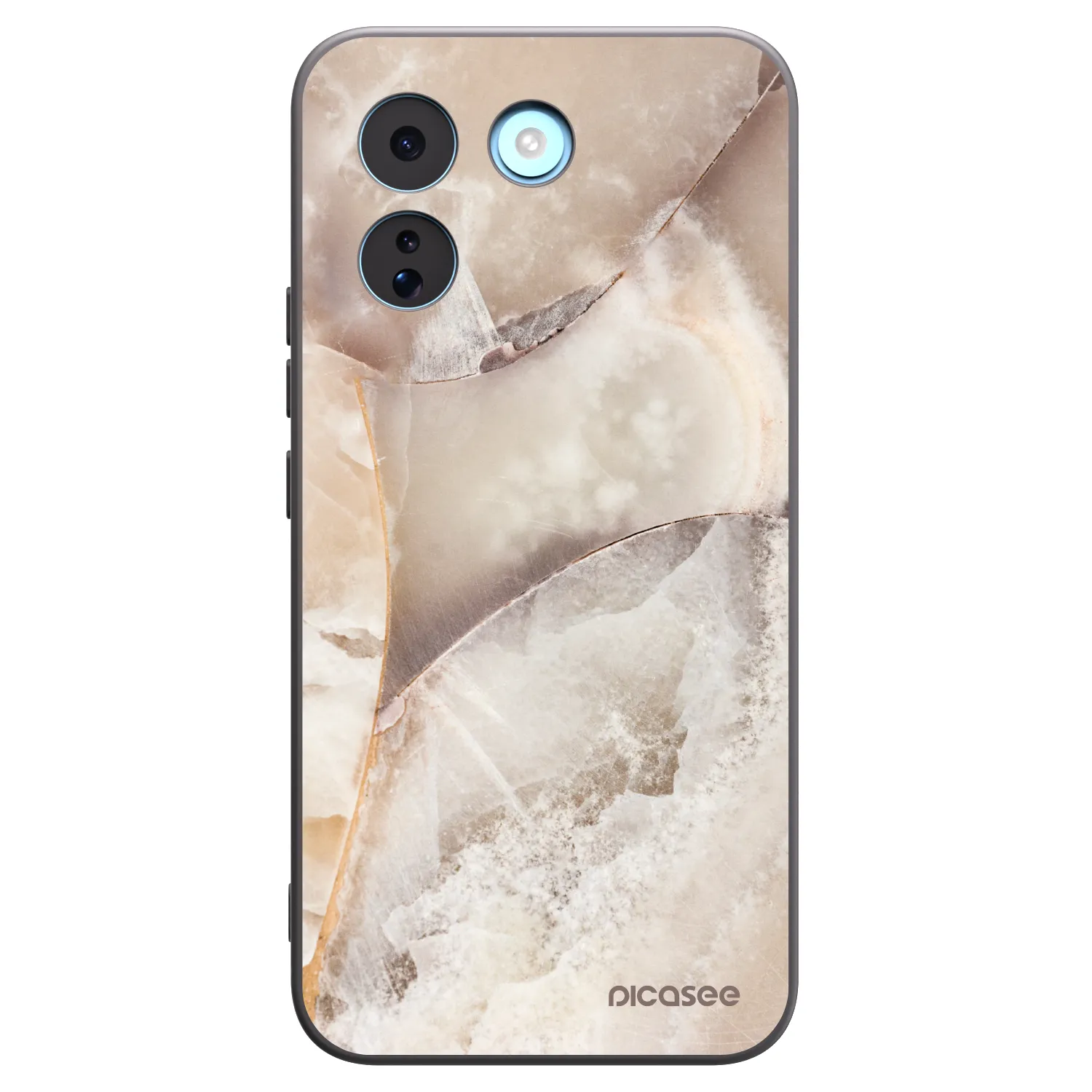 Picasee silikónový čierny obal pre Xiaomi Redmi Note 17 Pro MAX 5G - Cream marble