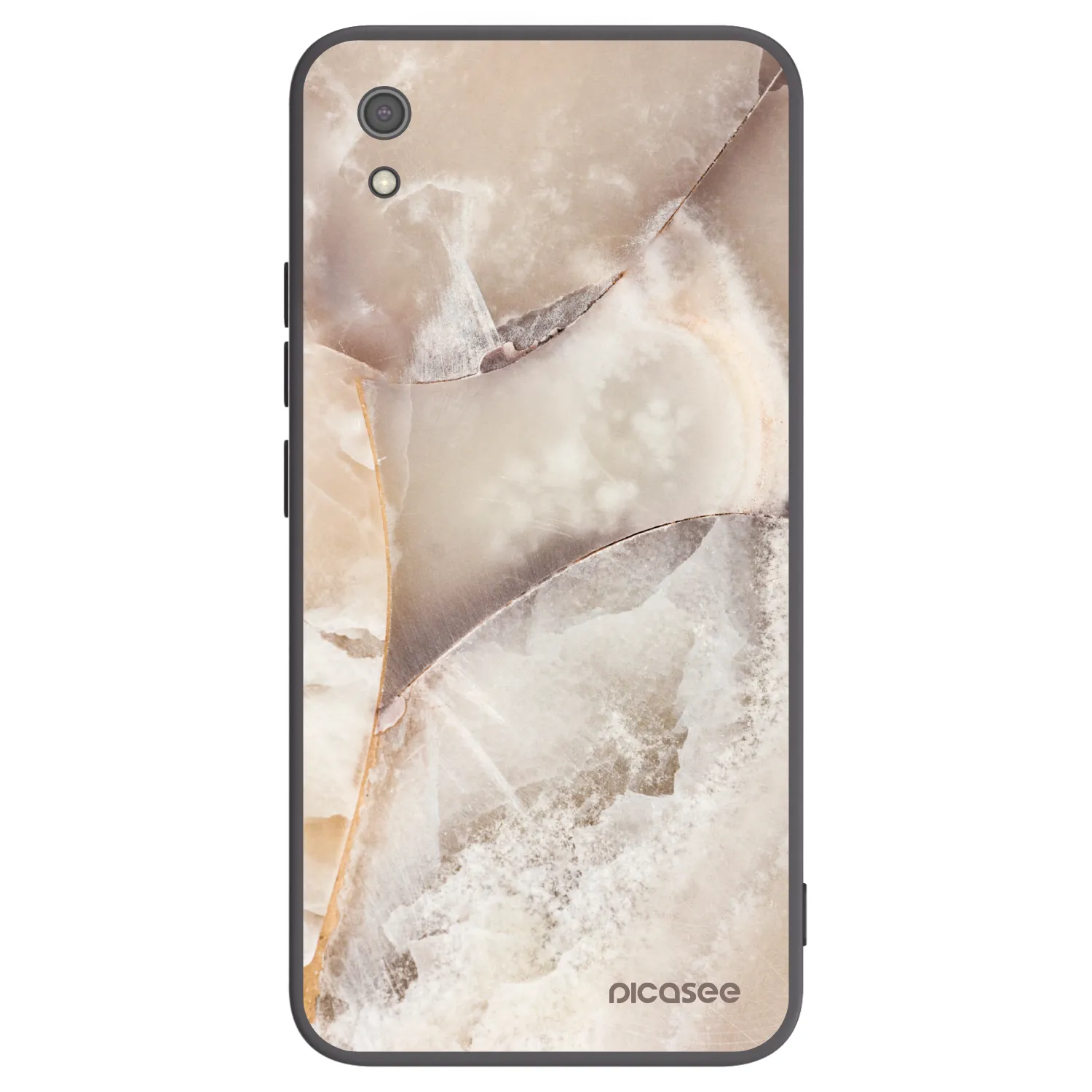 Picasee silikónový čierny obal pre Xiaomi Redmi 7A - Cream marble