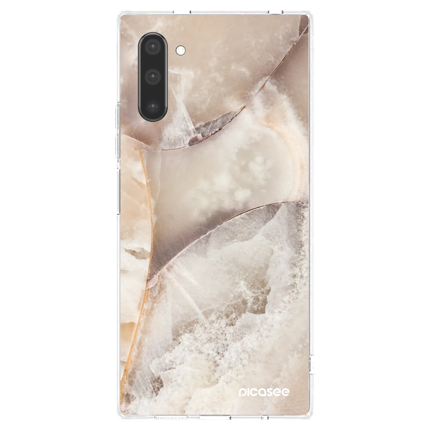 Picasee silikónový prehľadný obal pre Samsung Galaxy Note 10 N970F - Cream marble
