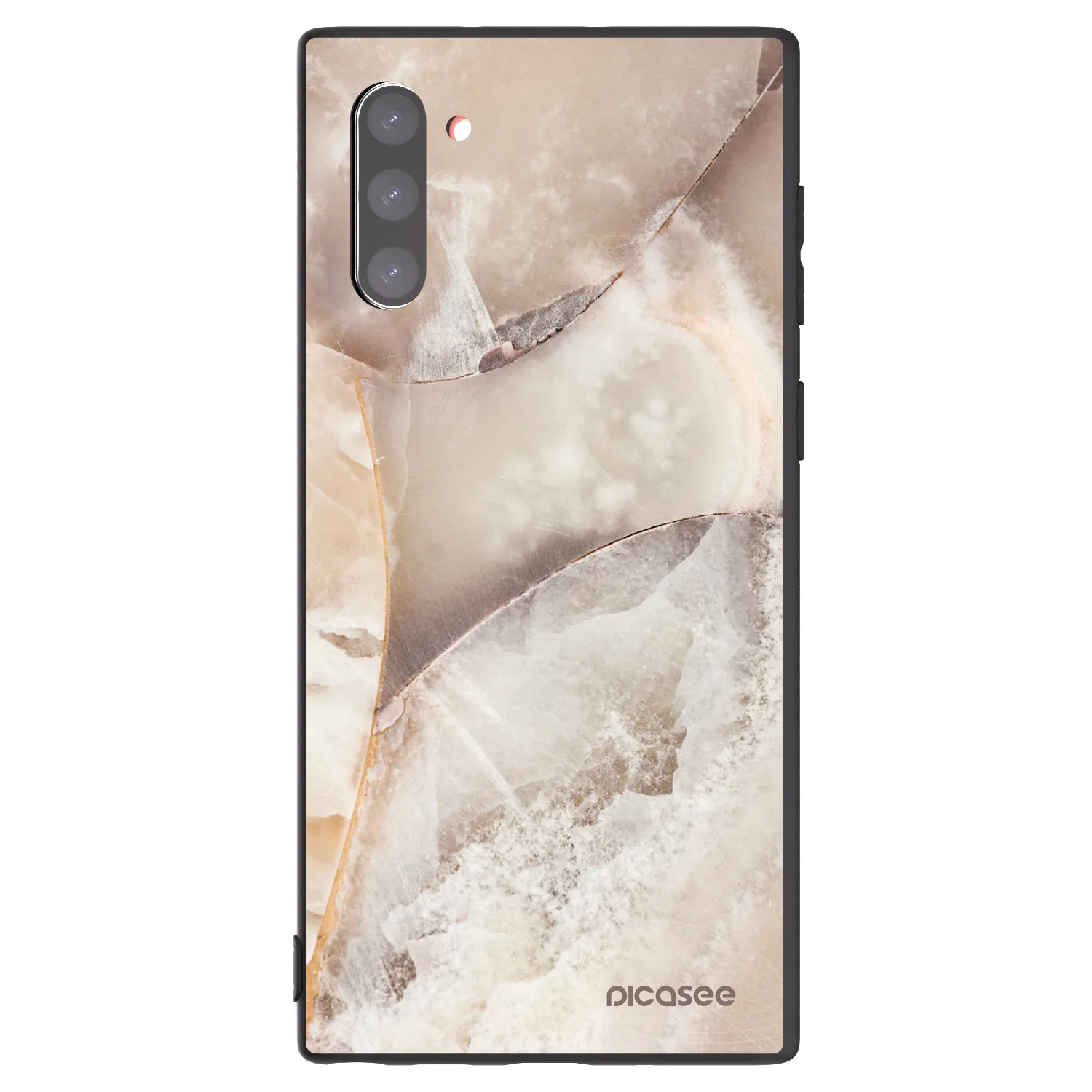 Picasee silikónový čierny obal pre Samsung Galaxy Note 10 N970F - Cream marble