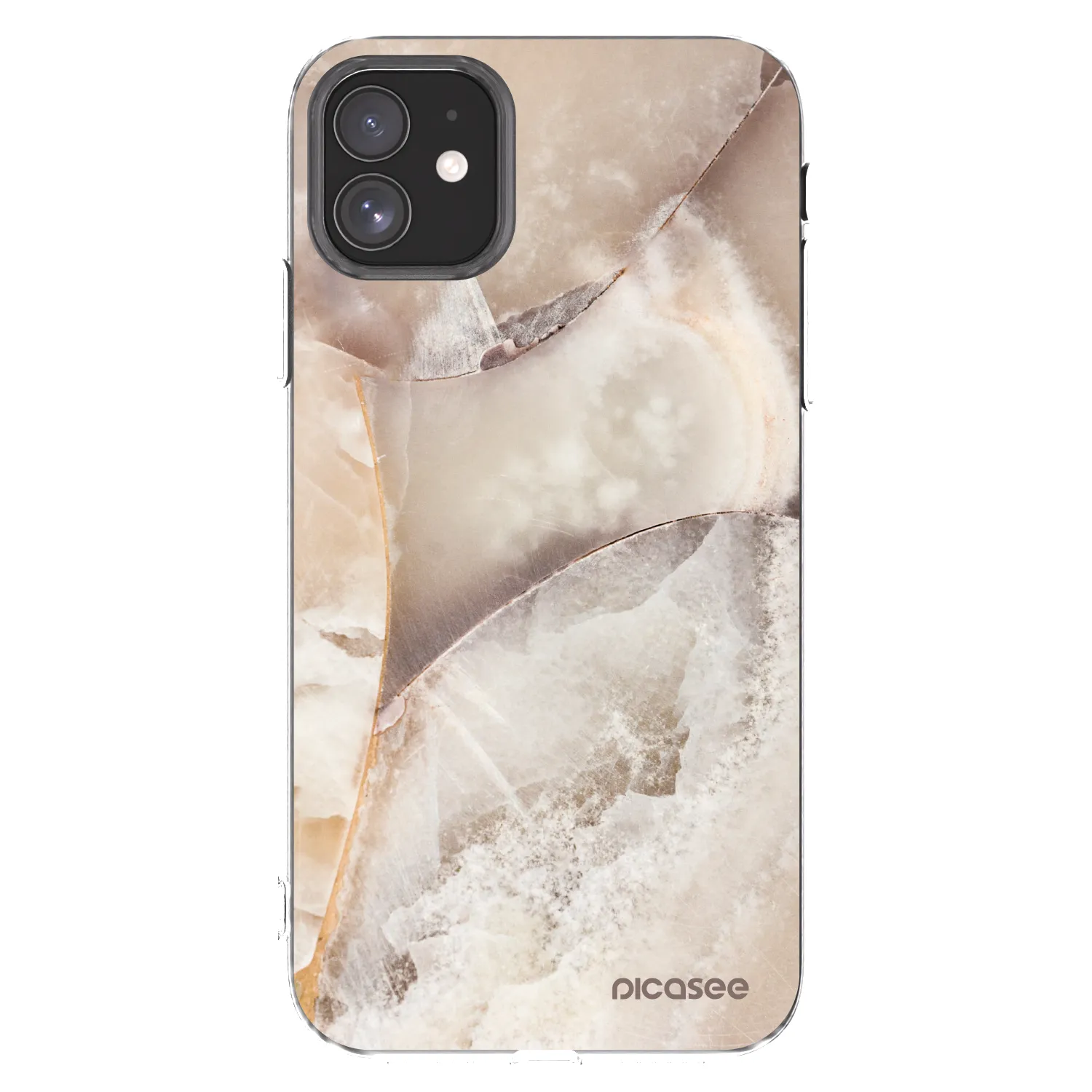Silikónový prehľadný obal pre Apple iPhone 11 - Cream marble