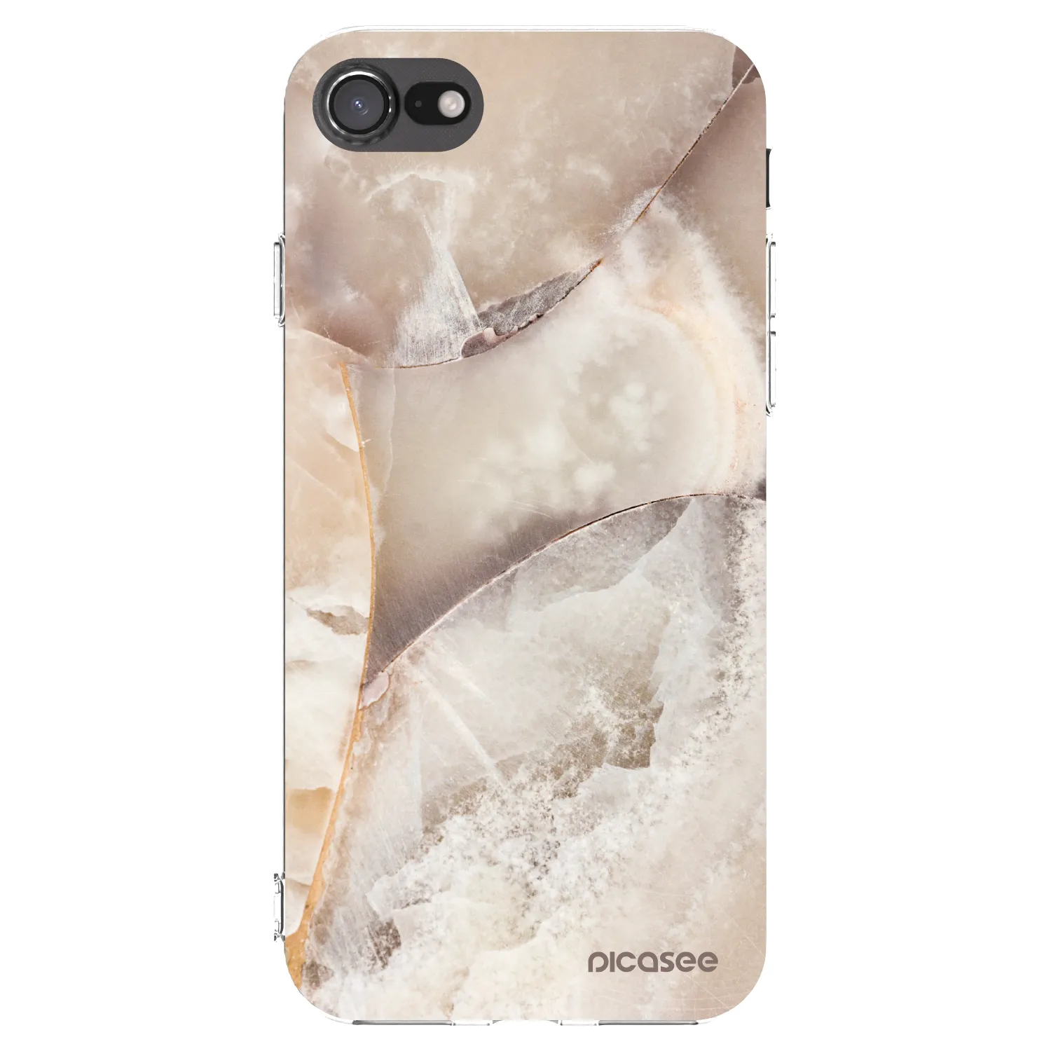 Picasee silikónový prehľadný obal pre Apple iPhone 8 - Cream marble