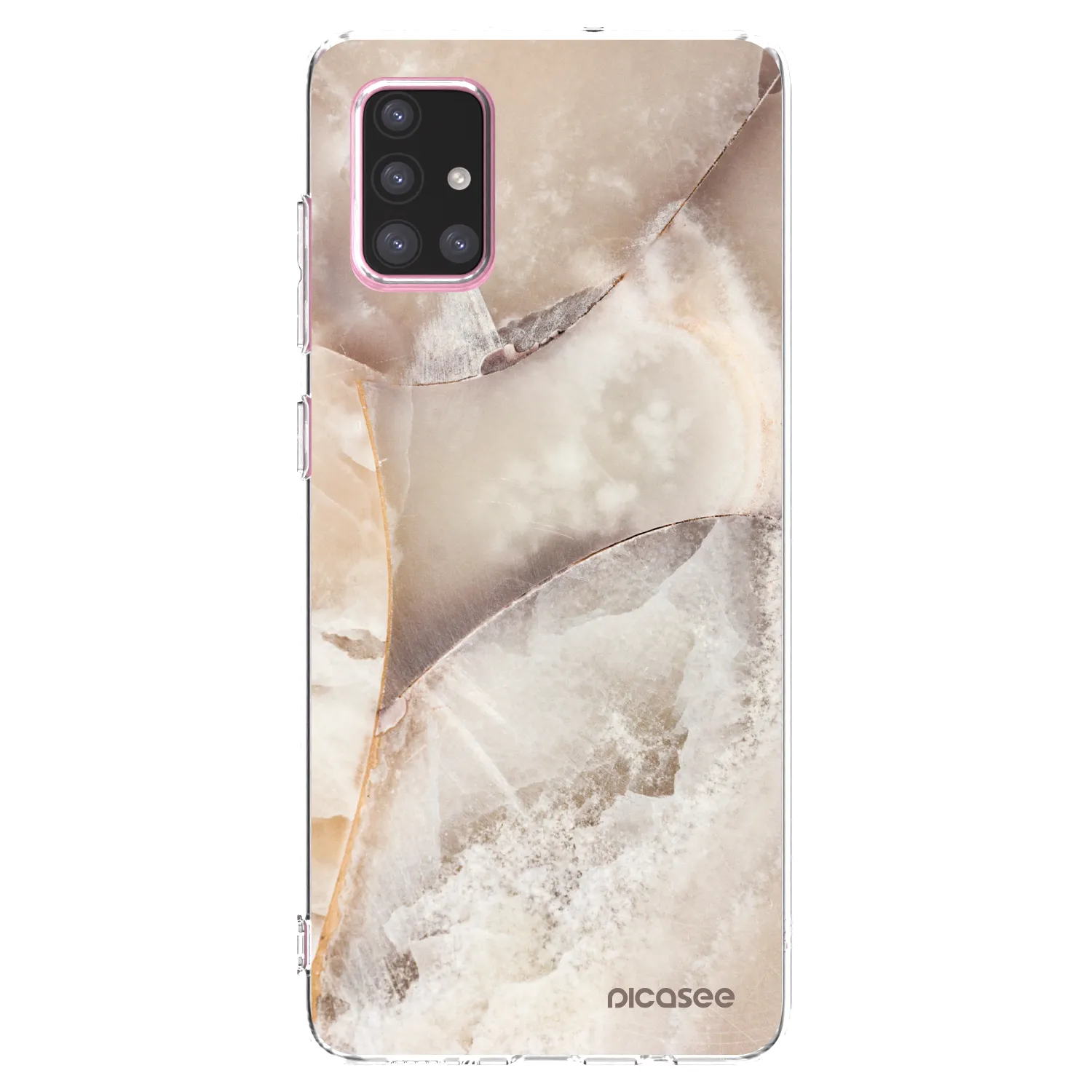Picasee silikónový prehľadný obal pre Samsung Galaxy A71 A715F - Cream marble