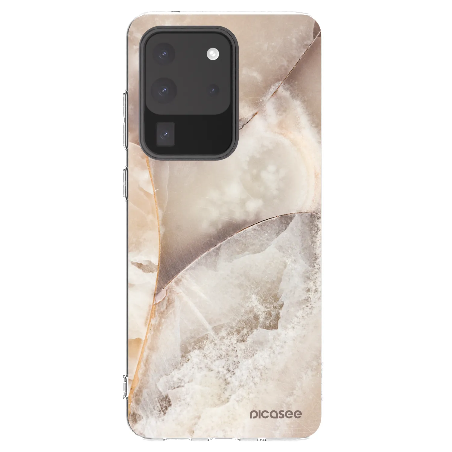 Picasee silikónový prehľadný obal pre Samsung Galaxy S20 Ultra 5G G988F - Cream marble