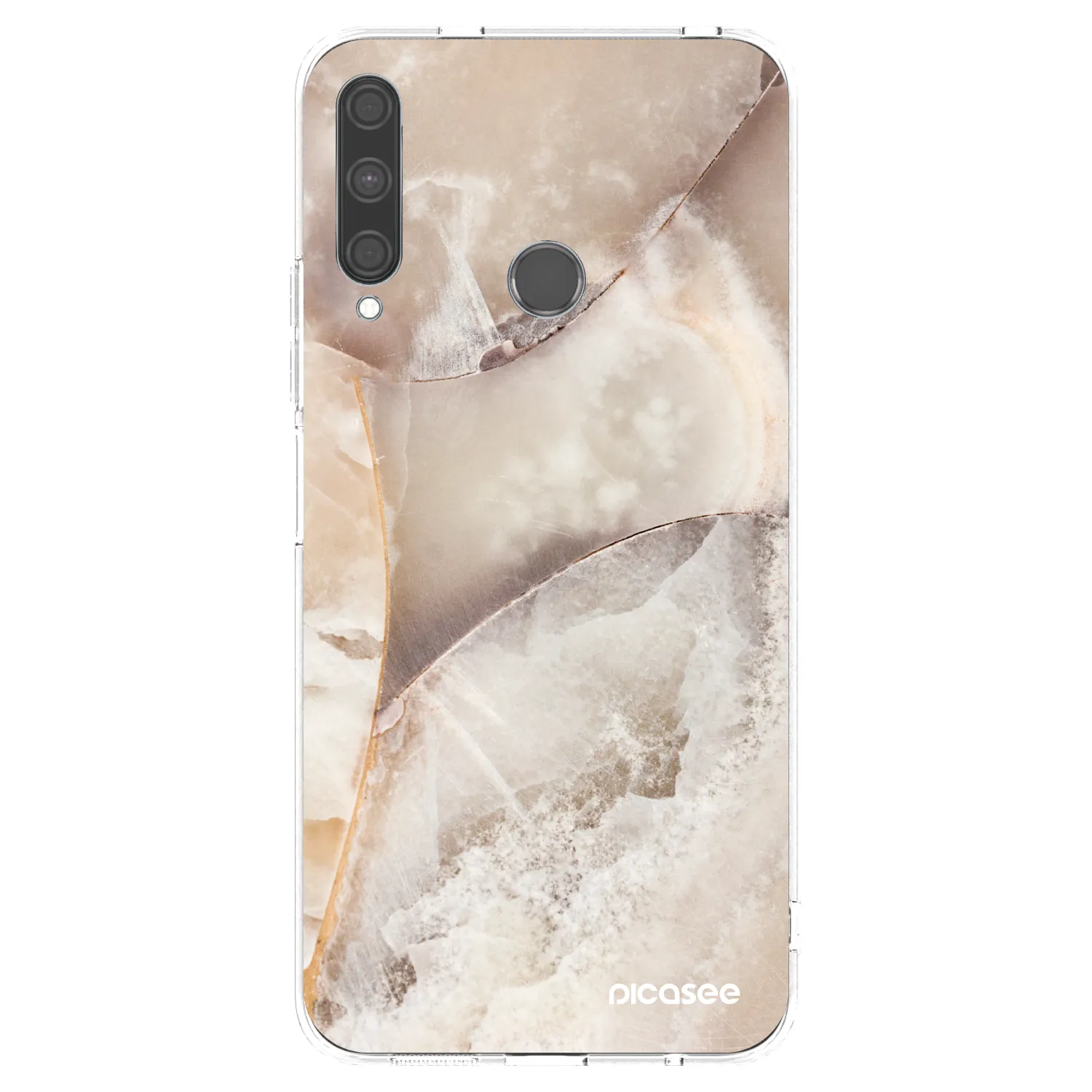 Picasee silikónový prehľadný obal pre Huawei P40 Lite E - Cream marble