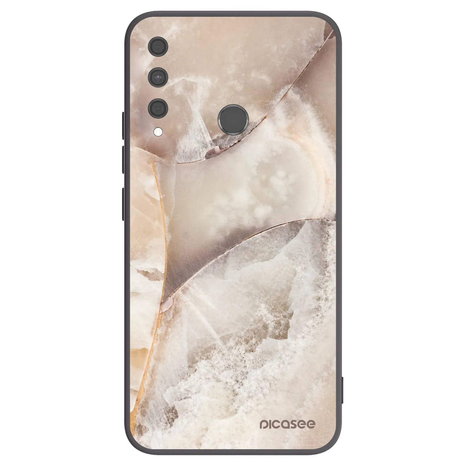 Picasee silikónový čierny obal pre Huawei P40 Lite E - Cream marble