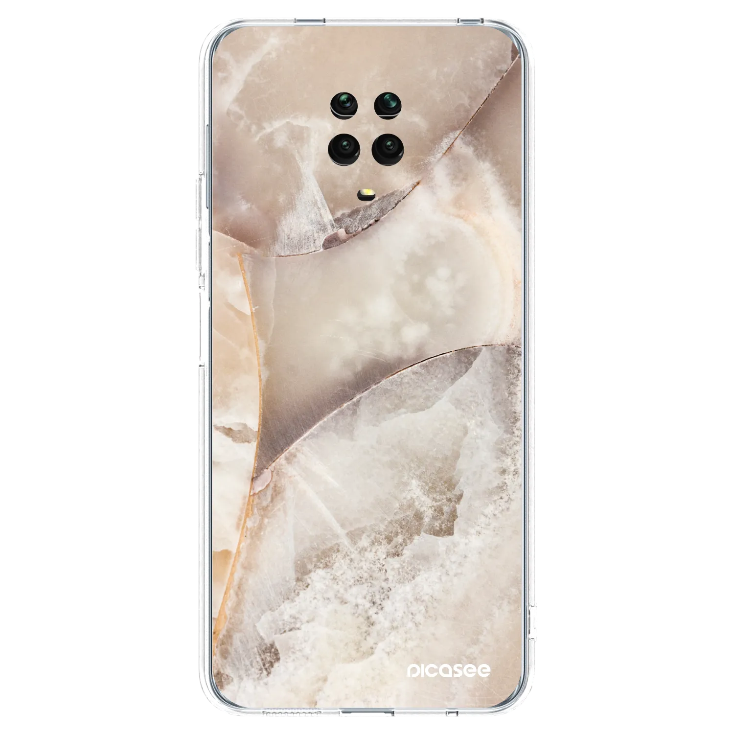 Picasee silikónový prehľadný obal pre Xiaomi Redmi Note 9S - Cream marble