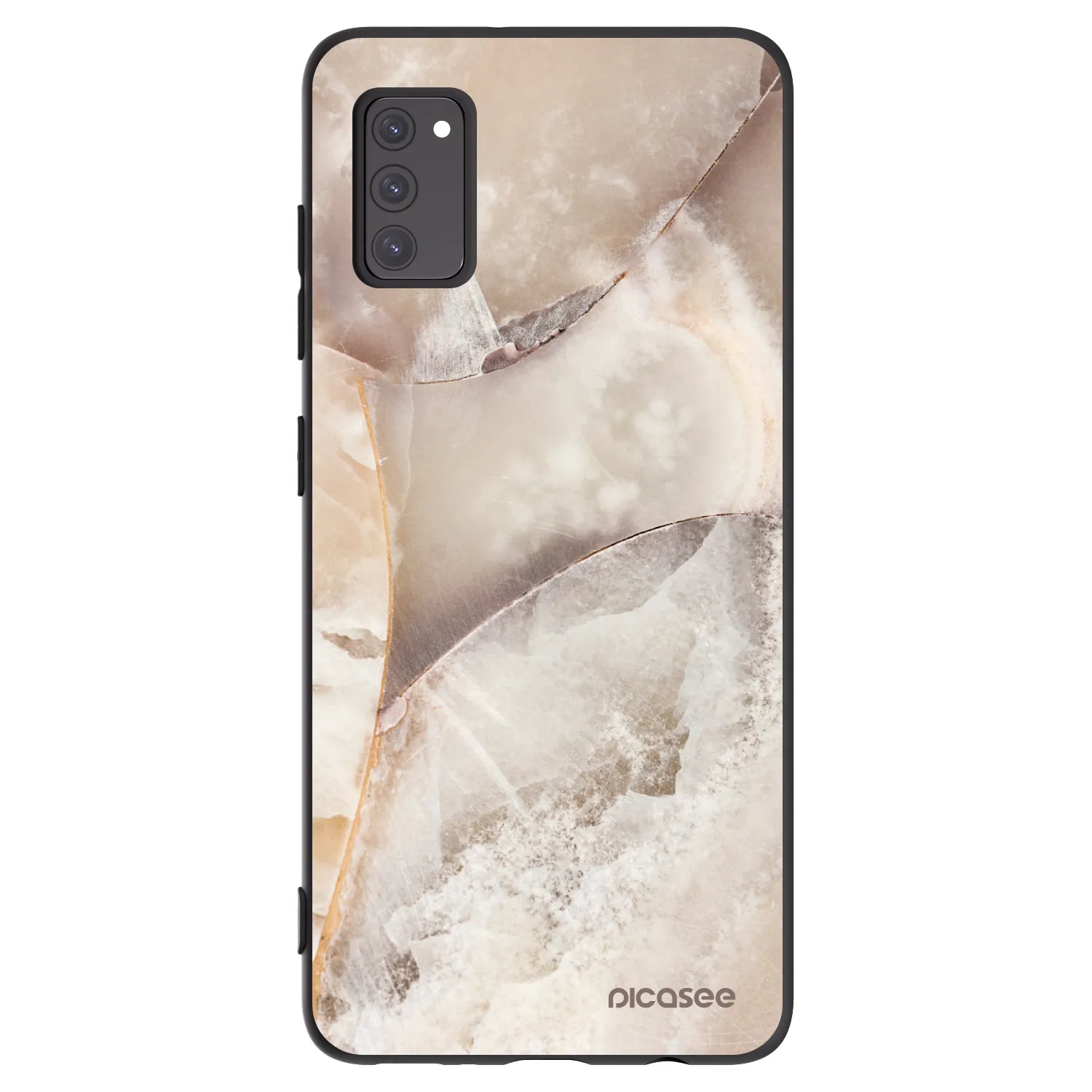 Picasee silikónový čierny obal pre Samsung Galaxy A41 A415F - Cream marble