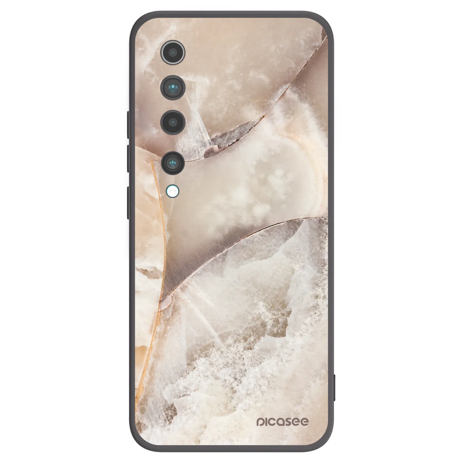 Picasee silikónový čierny obal pre Xiaomi Mi 10 - Cream marble