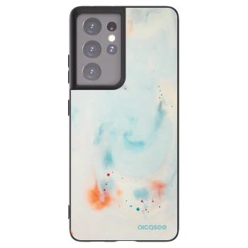 Picasee silikónový čierny obal pre Samsung Galaxy S21 Ultra 5G G998B - Splash