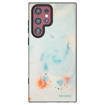 Picasee silikónový čierny obal pre Samsung Galaxy S22 Ultra 5G - Splash