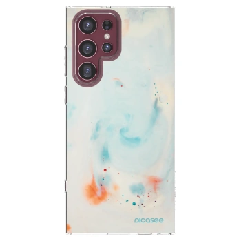 Picasee silikónový prehľadný obal pre Samsung Galaxy S22 Ultra 5G - Splash