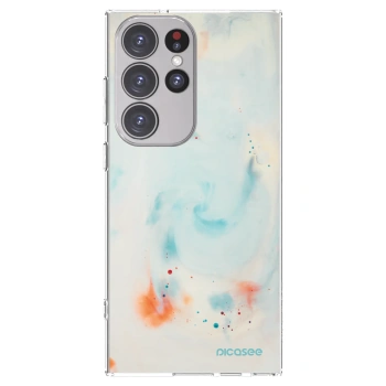 Picasee silikónový prehľadný obal pre Samsung Galaxy S23 Ultra 5G - Splash