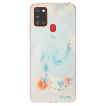 Picasee silikónový prehľadný obal pre Samsung Galaxy A21s - Splash