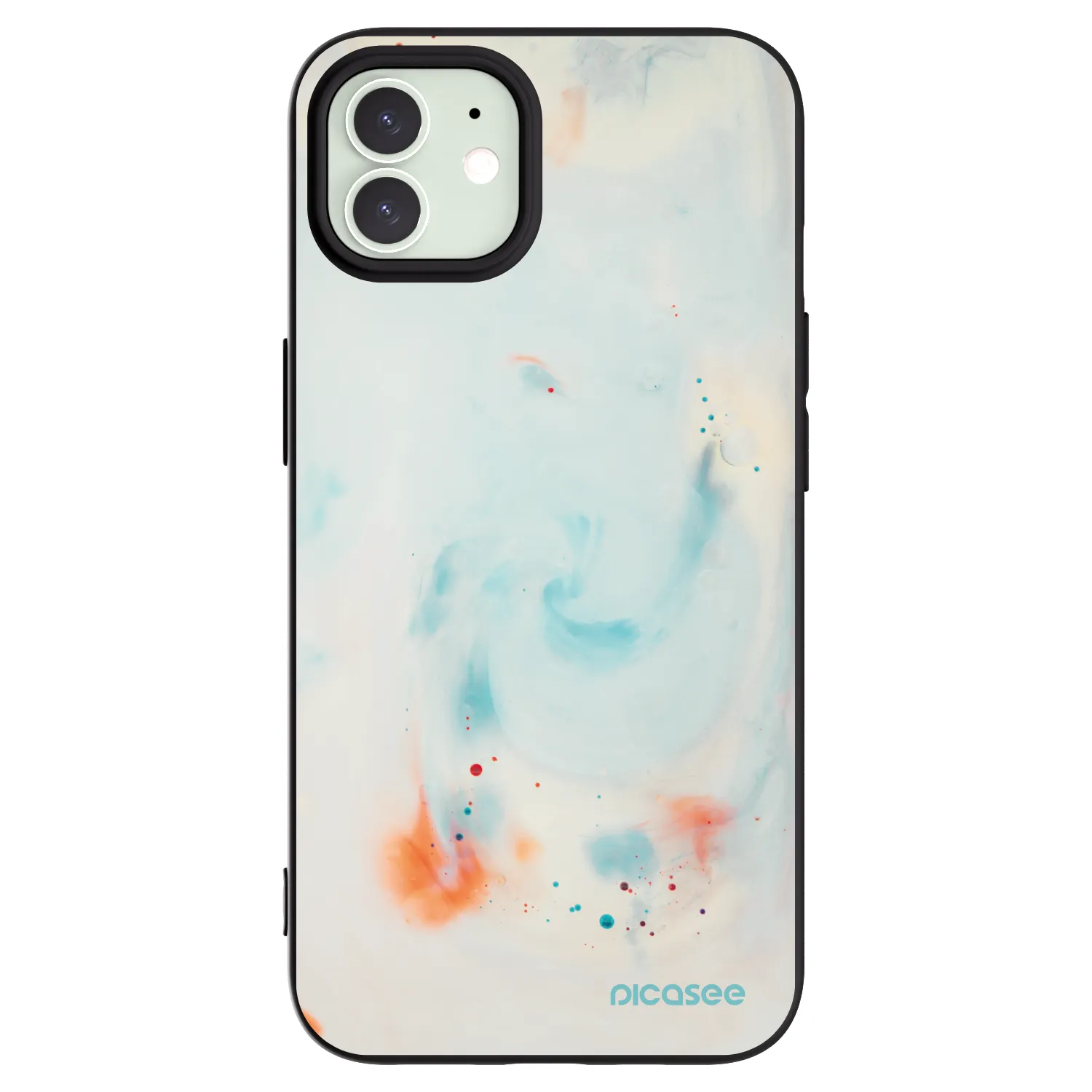 Picasee silikónový čierny obal pre Apple iPhone 12 - Splash