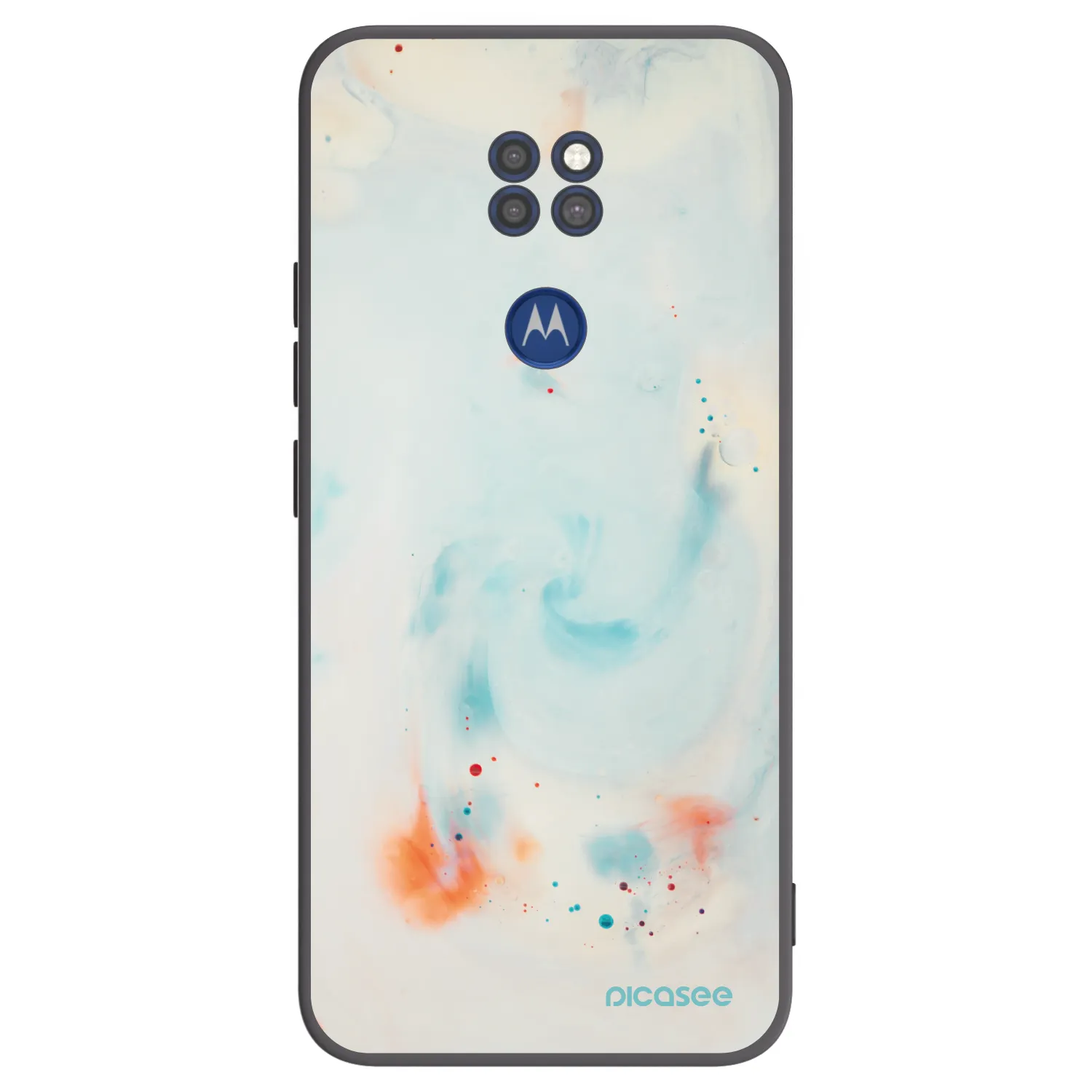 Picasee silikónový čierny obal pre Motorola Moto G9 Play - Splash