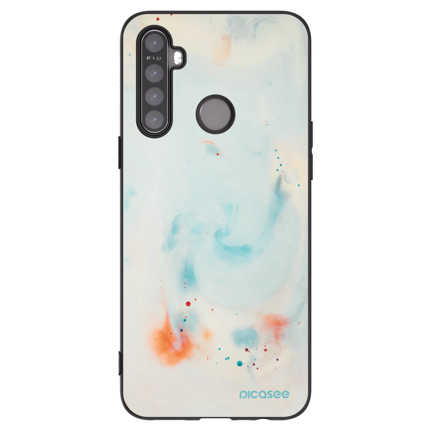 Picasee silikónový čierny obal pre Realme 5 - Splash