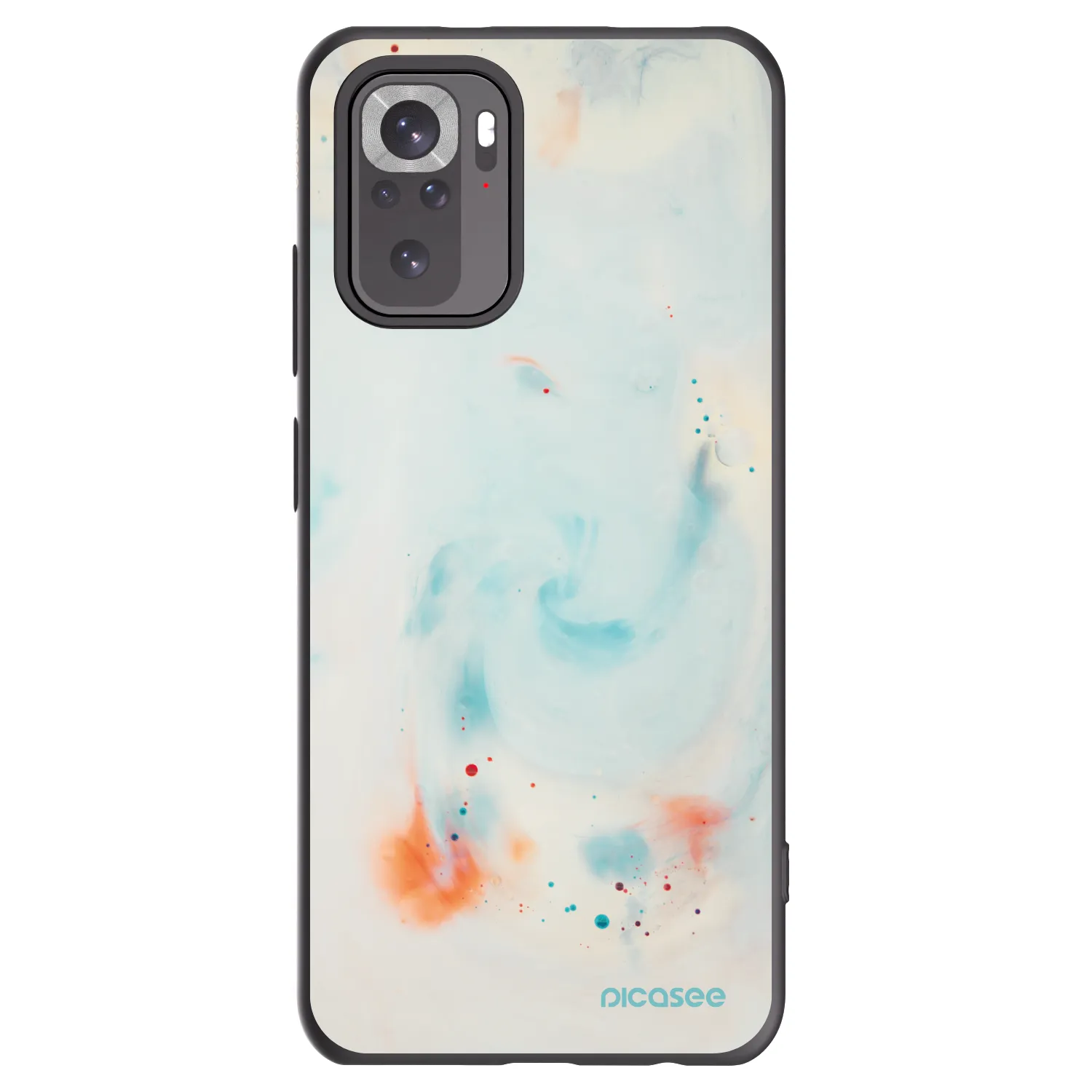 Picasee silikónový čierny obal pre Xiaomi Redmi Note 10 - Splash