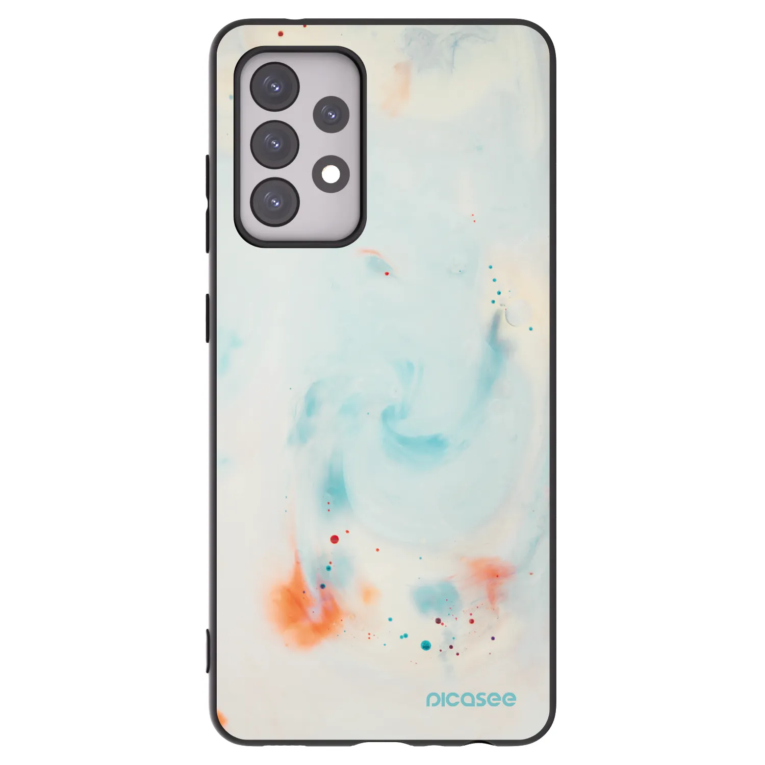 Picasee silikónový čierny obal pre Samsung Galaxy A52 5G A525F - Splash