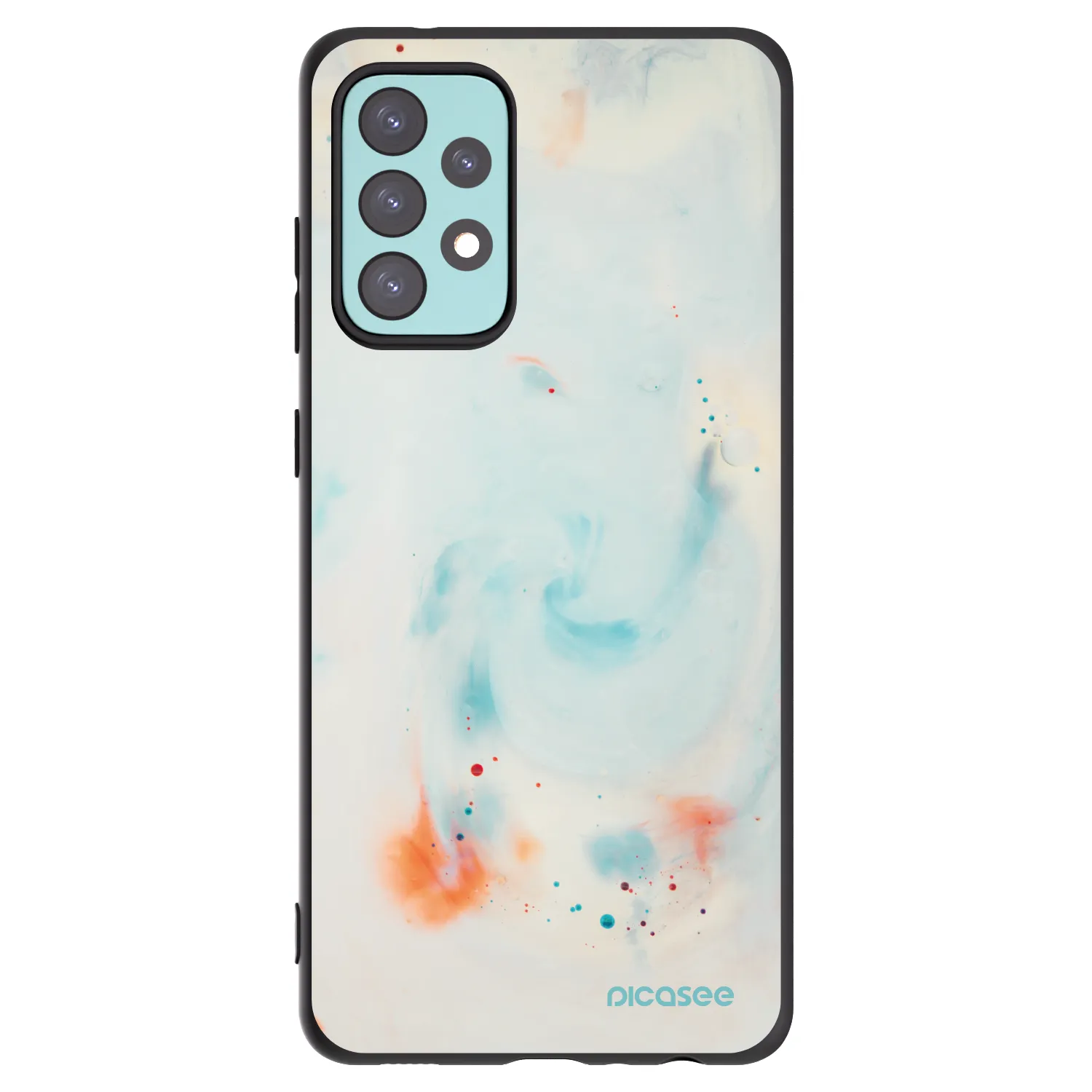Picasee silikónový čierny obal pre Samsung Galaxy A72 A725F - Splash