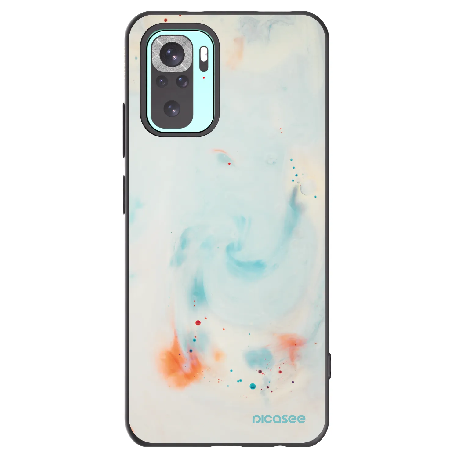 Picasee silikónový čierny obal pre Xiaomi Redmi Note 10 Pro - Splash