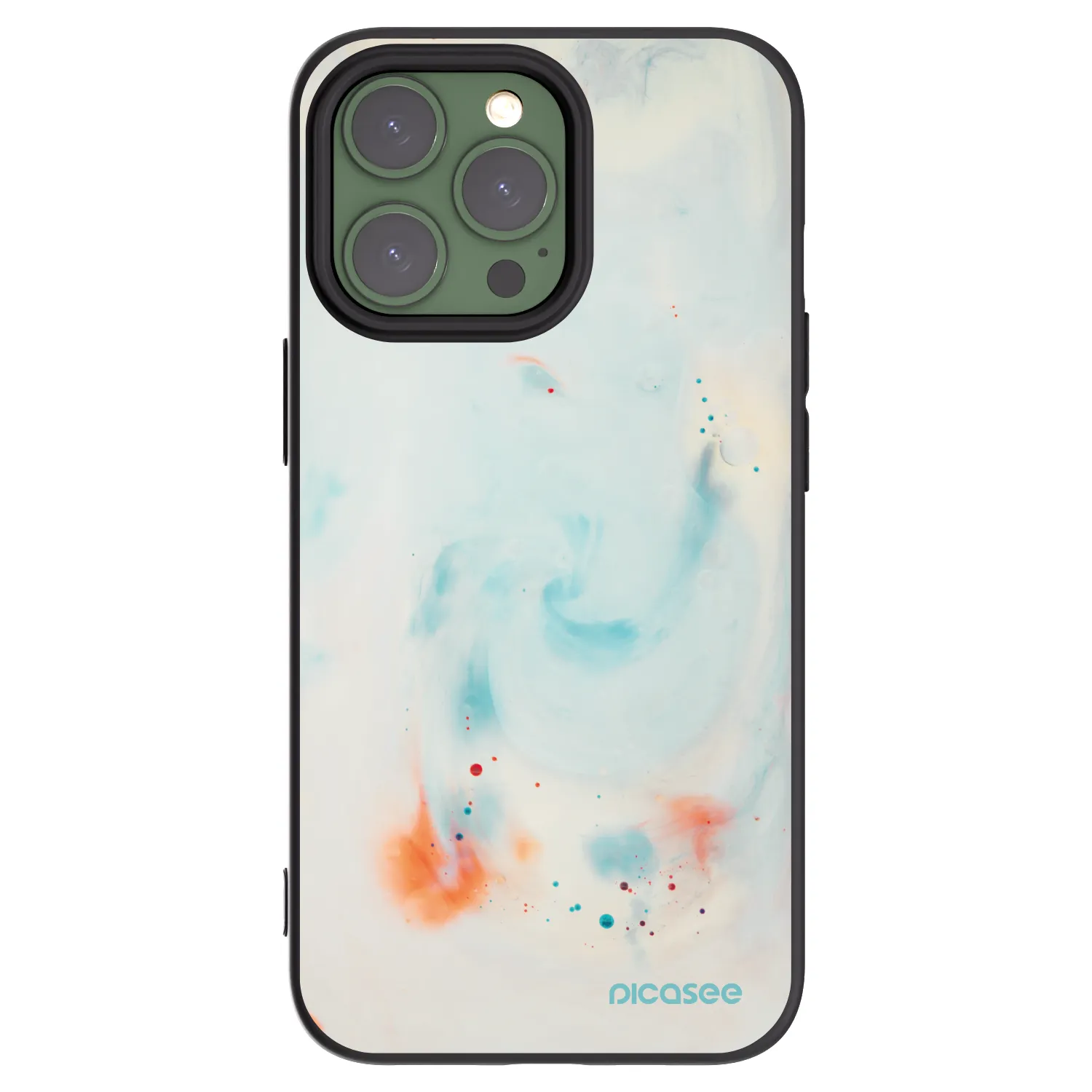 Picasee silikónový čierny obal pre Apple iPhone 13 Pro - Splash
