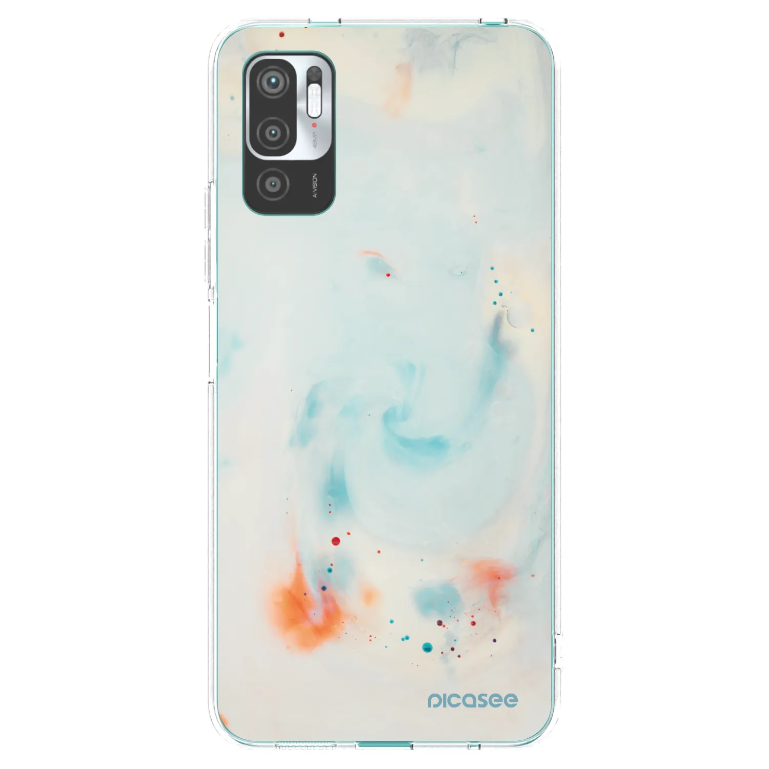 Picasee silikónový prehľadný obal pre Xiaomi Redmi Note 10 5G - Splash
