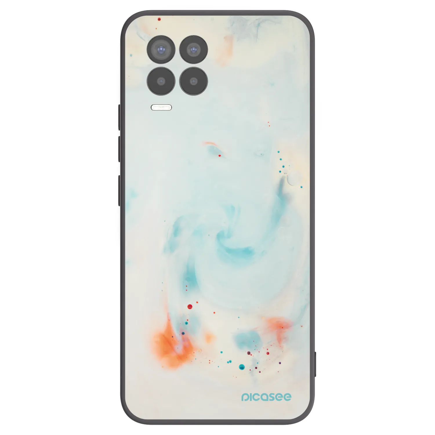 Picasee silikónový čierny obal pre Realme 8 4G - Splash