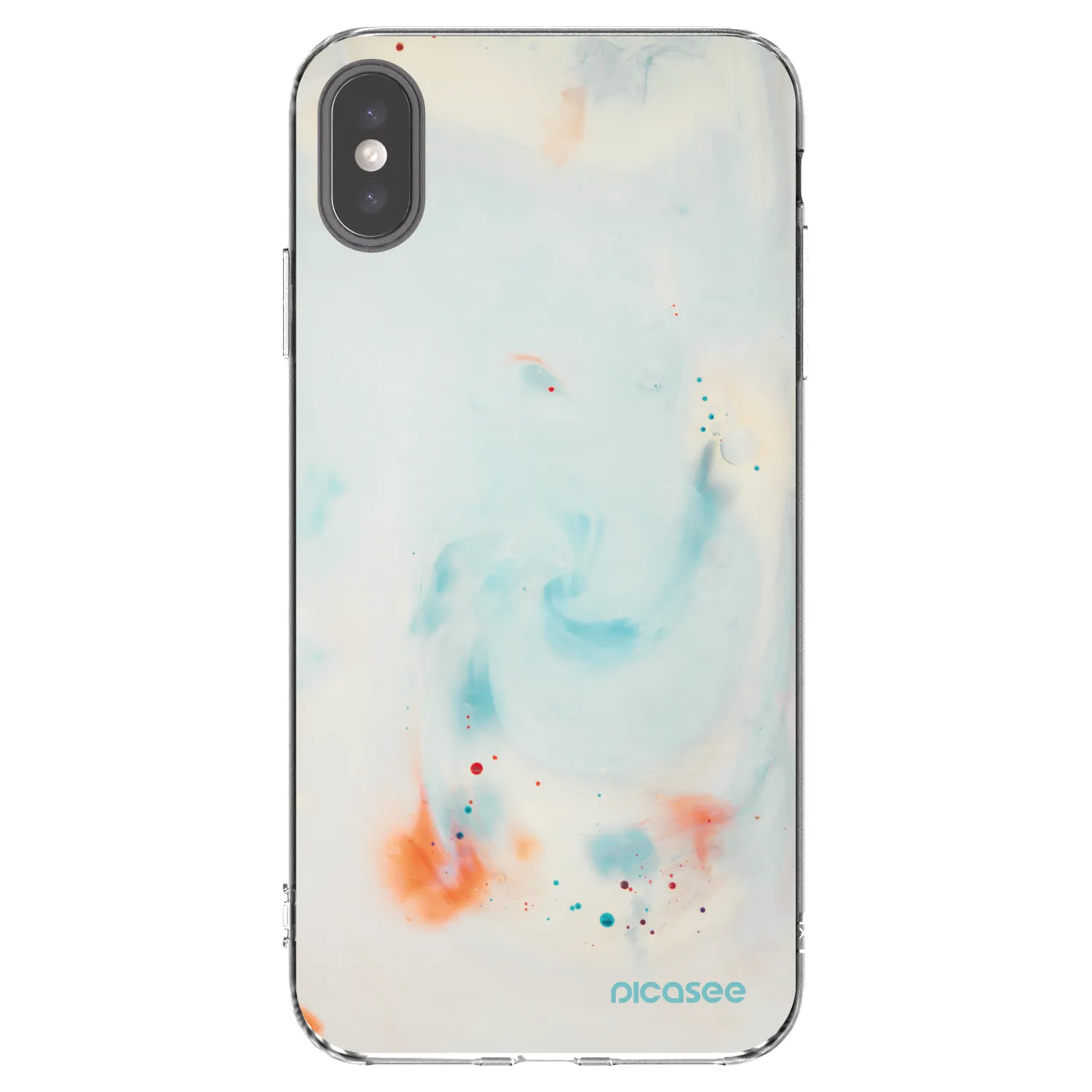 Picasee silikónový prehľadný obal pre Apple iPhone XS Max - Splash