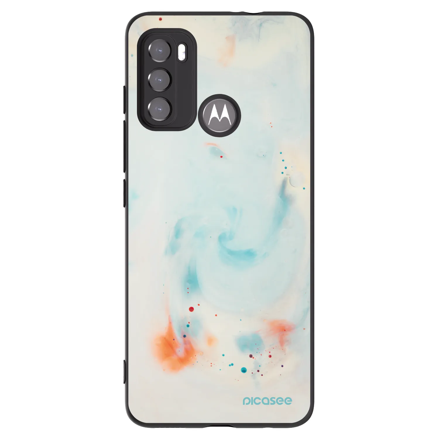 Picasee silikónový čierny obal pre Motorola Moto G60 - Splash