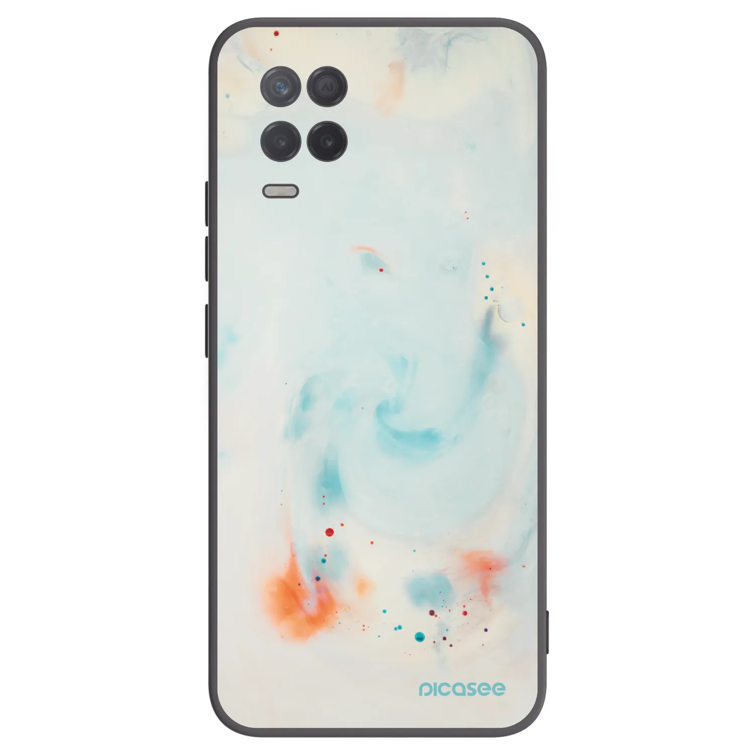 Picasee silikónový čierny obal pre Realme 8 5G - Splash
