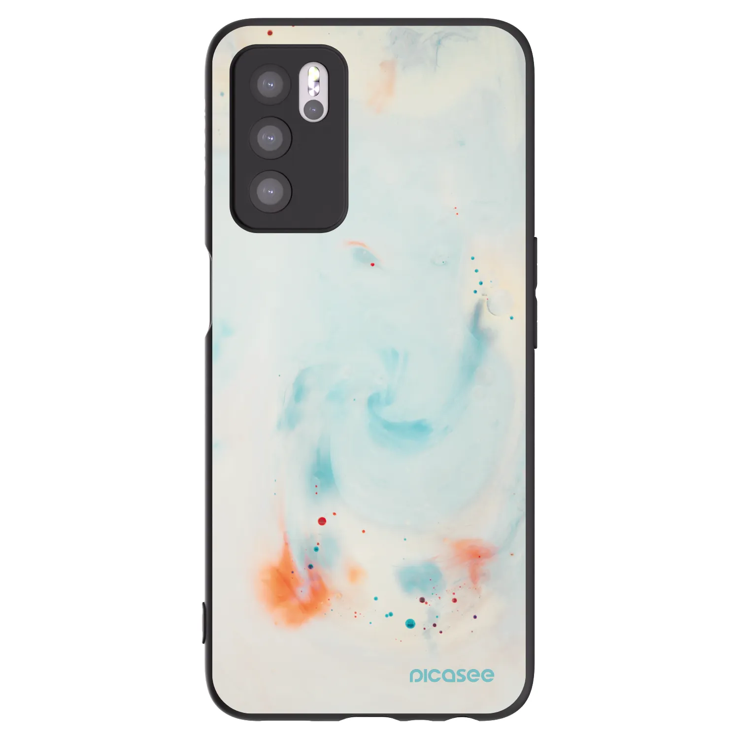 Picasee silikónový čierny obal pre OPPO A16s - Splash