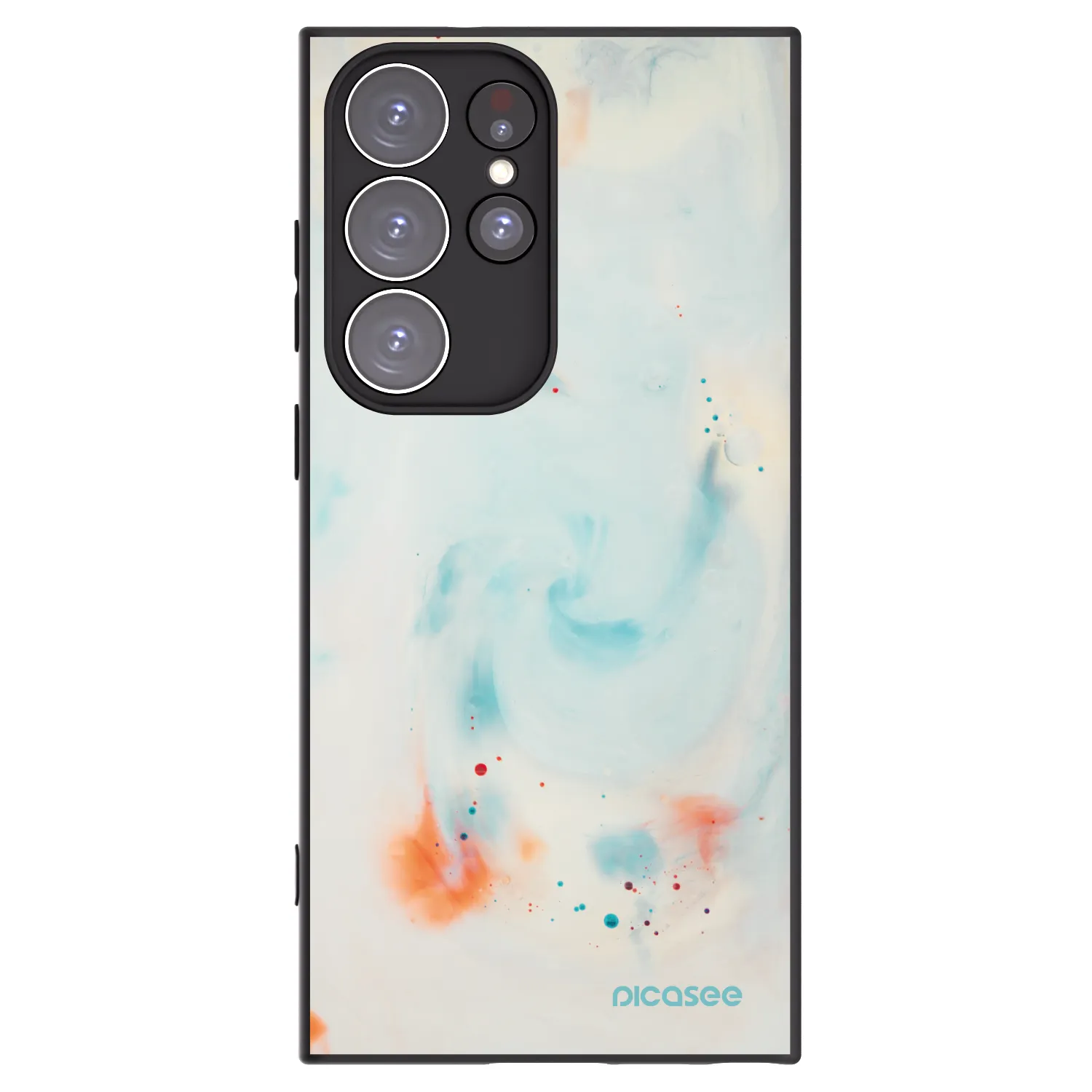Picasee silikónový čierny obal pre Samsung Galaxy S23 Ultra 5G - Splash