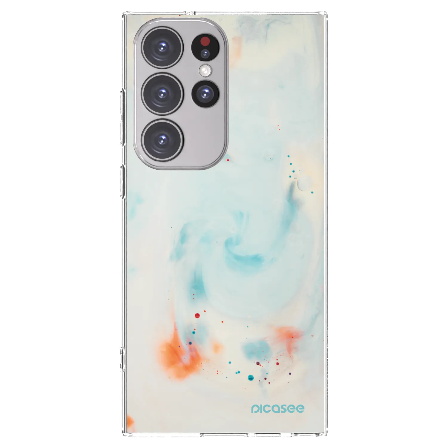 Picasee silikónový prehľadný obal pre Samsung Galaxy S23 Ultra 5G - Splash