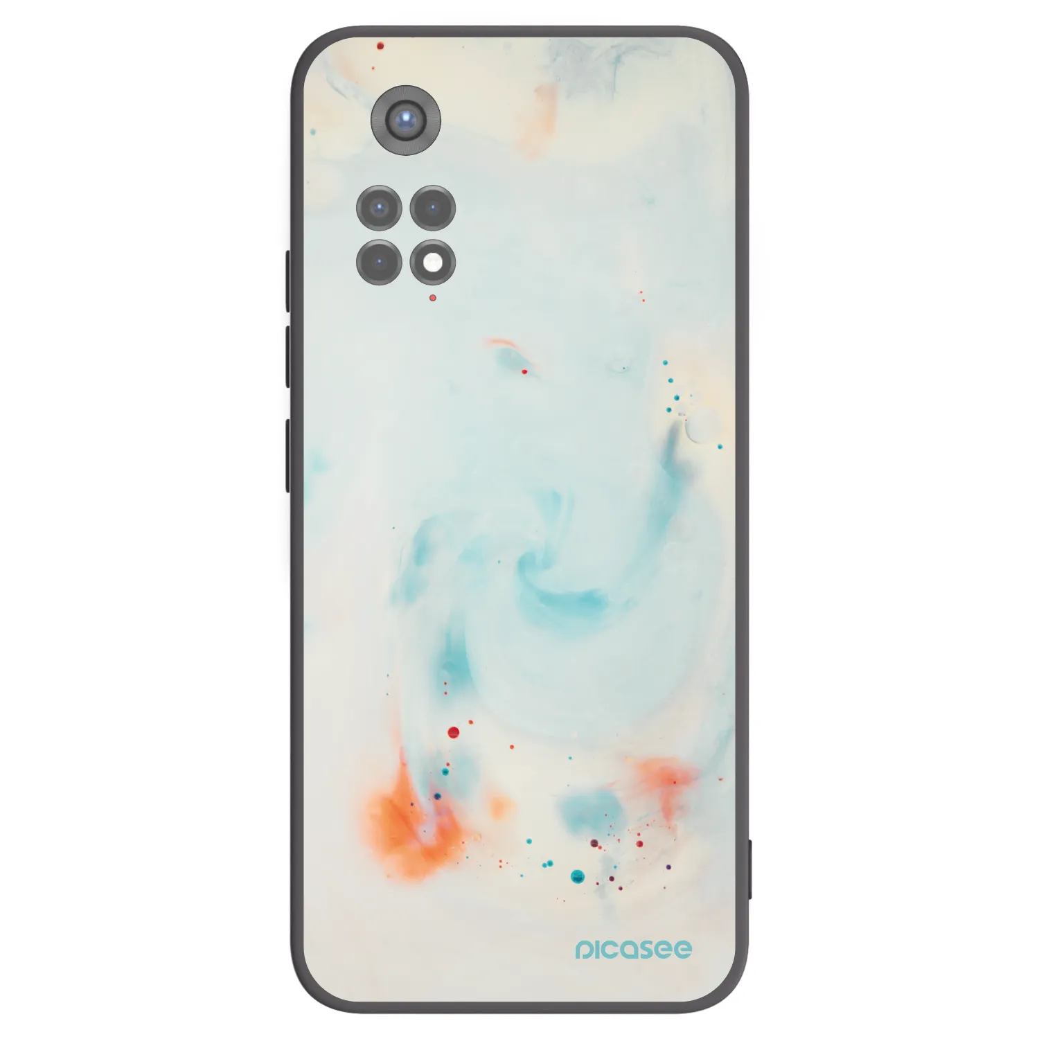 Picasee silikónový čierny obal pre Xiaomi Redmi Note 11S 5G - Splash
