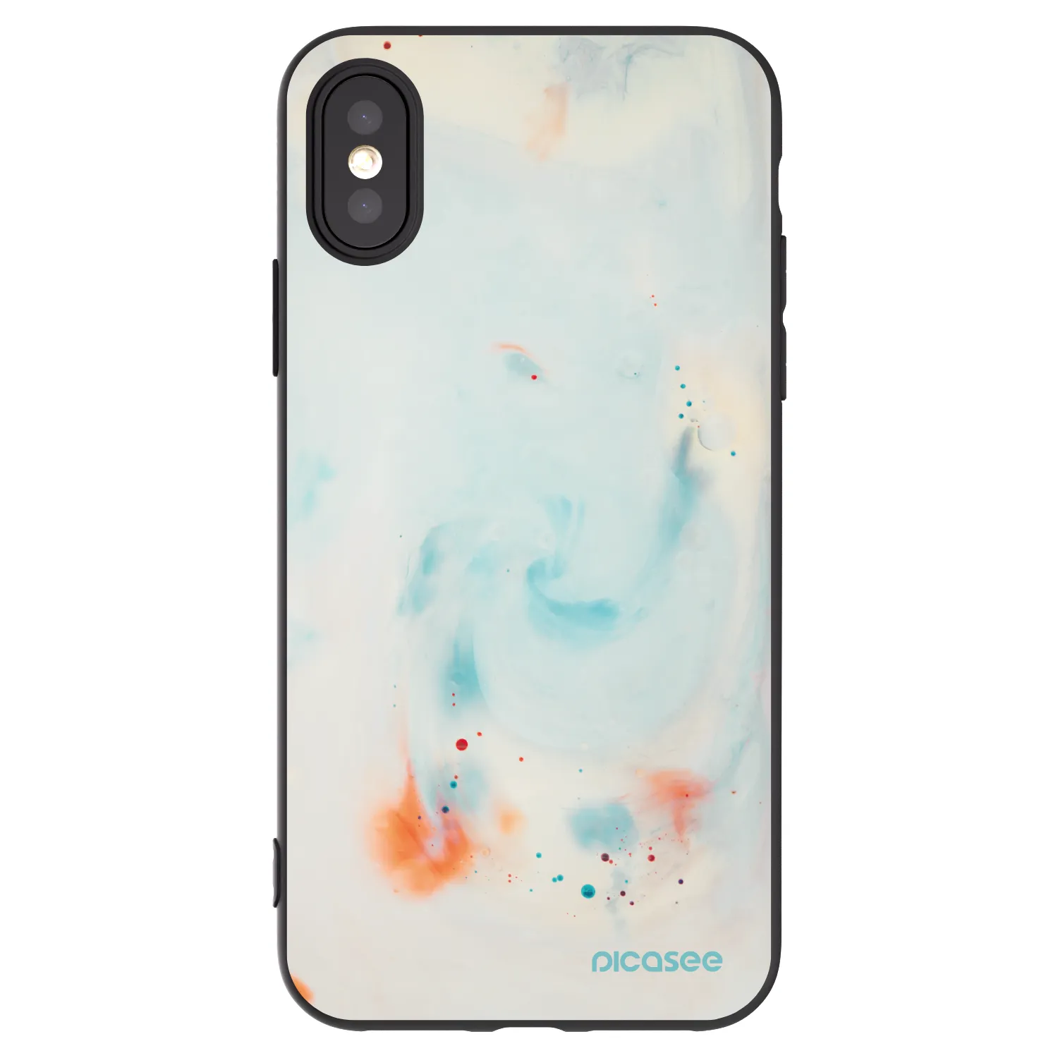 Silikónový čierny obal pre Apple iPhone X/XS - Splash