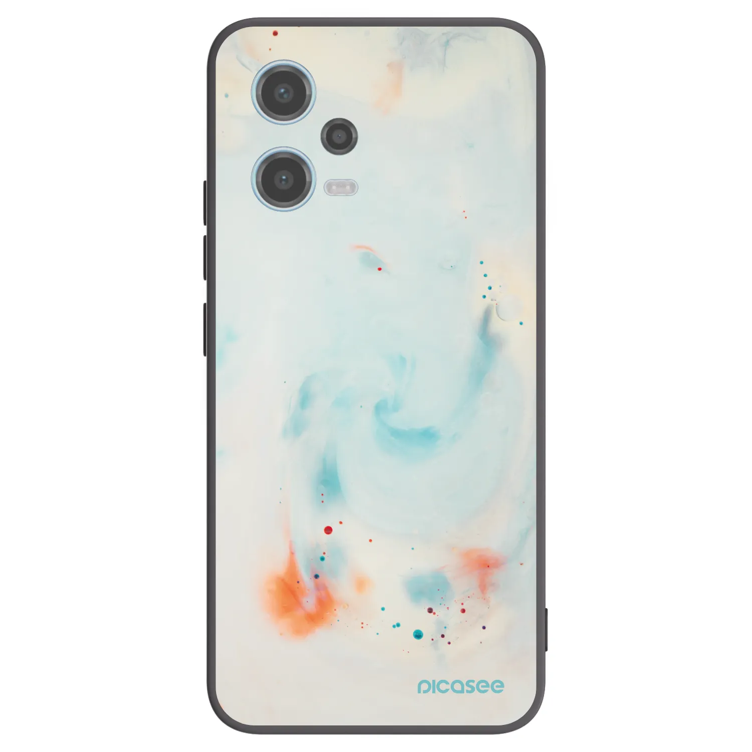 Picasee silikónový čierny obal pre Xiaomi Redmi Note 12 5G - Splash