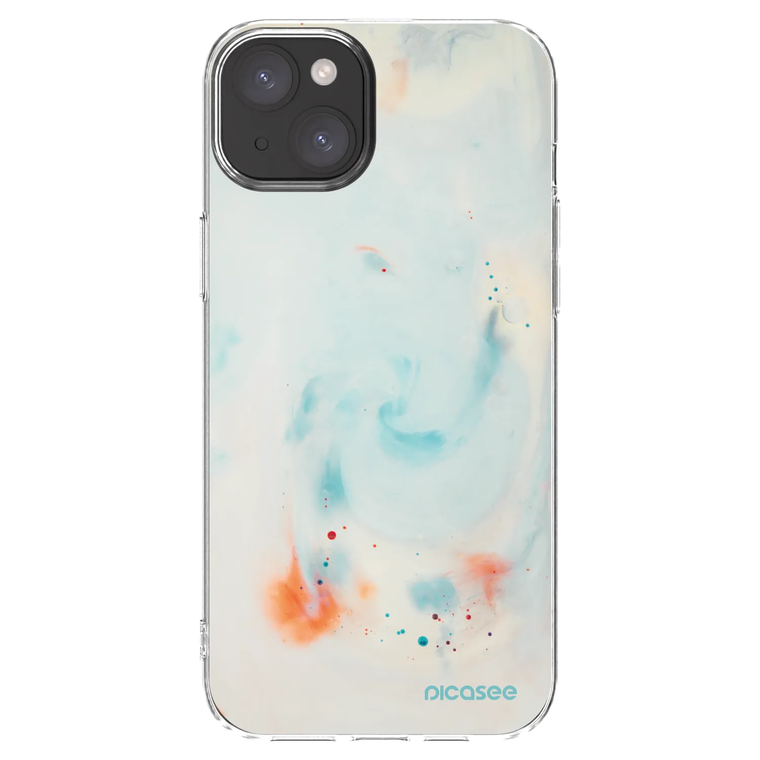 Picasee silikónový prehľadný obal pre Apple iPhone 15 Plus - Splash