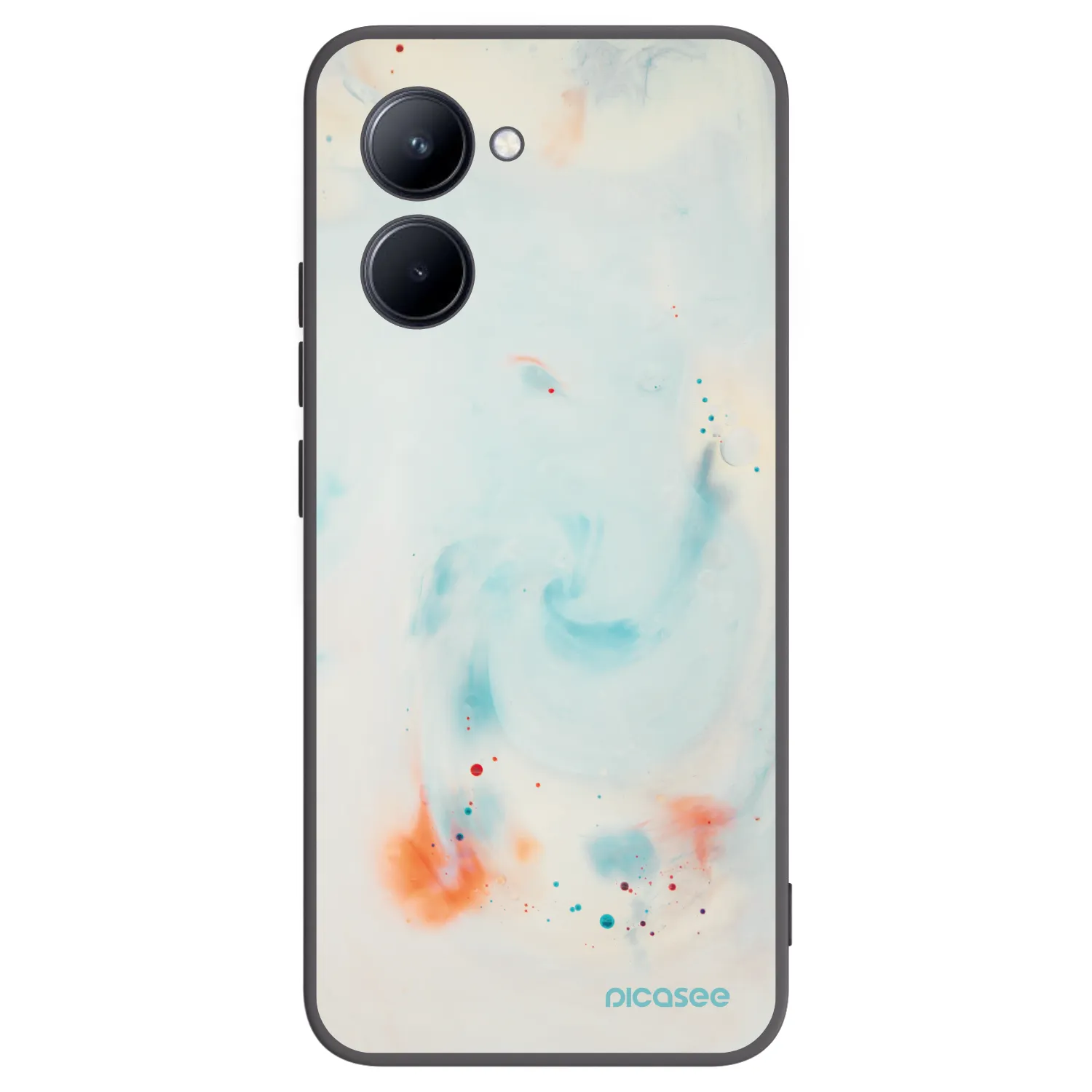 Picasee silikónový čierny obal pre Realme C33 (2023) - Splash