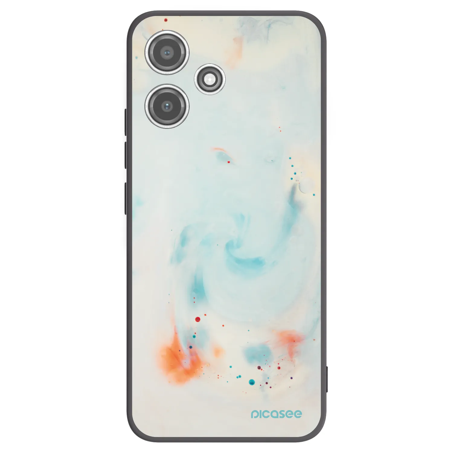Picasee silikónový čierny obal pre Xiaomi Redmi 12 5G - Splash