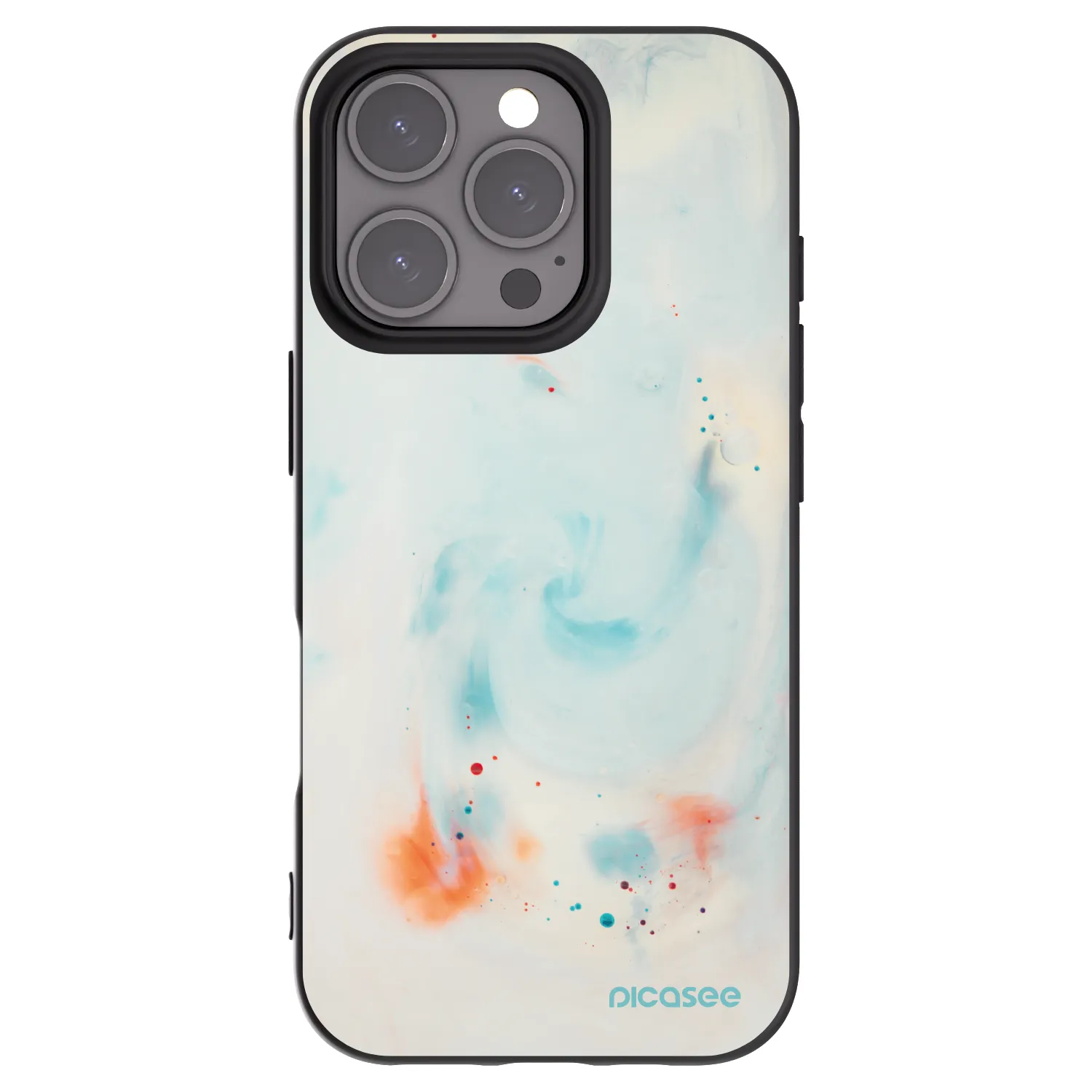 Picasee silikónový čierny obal pre Apple iPhone 16 Pro - Splash